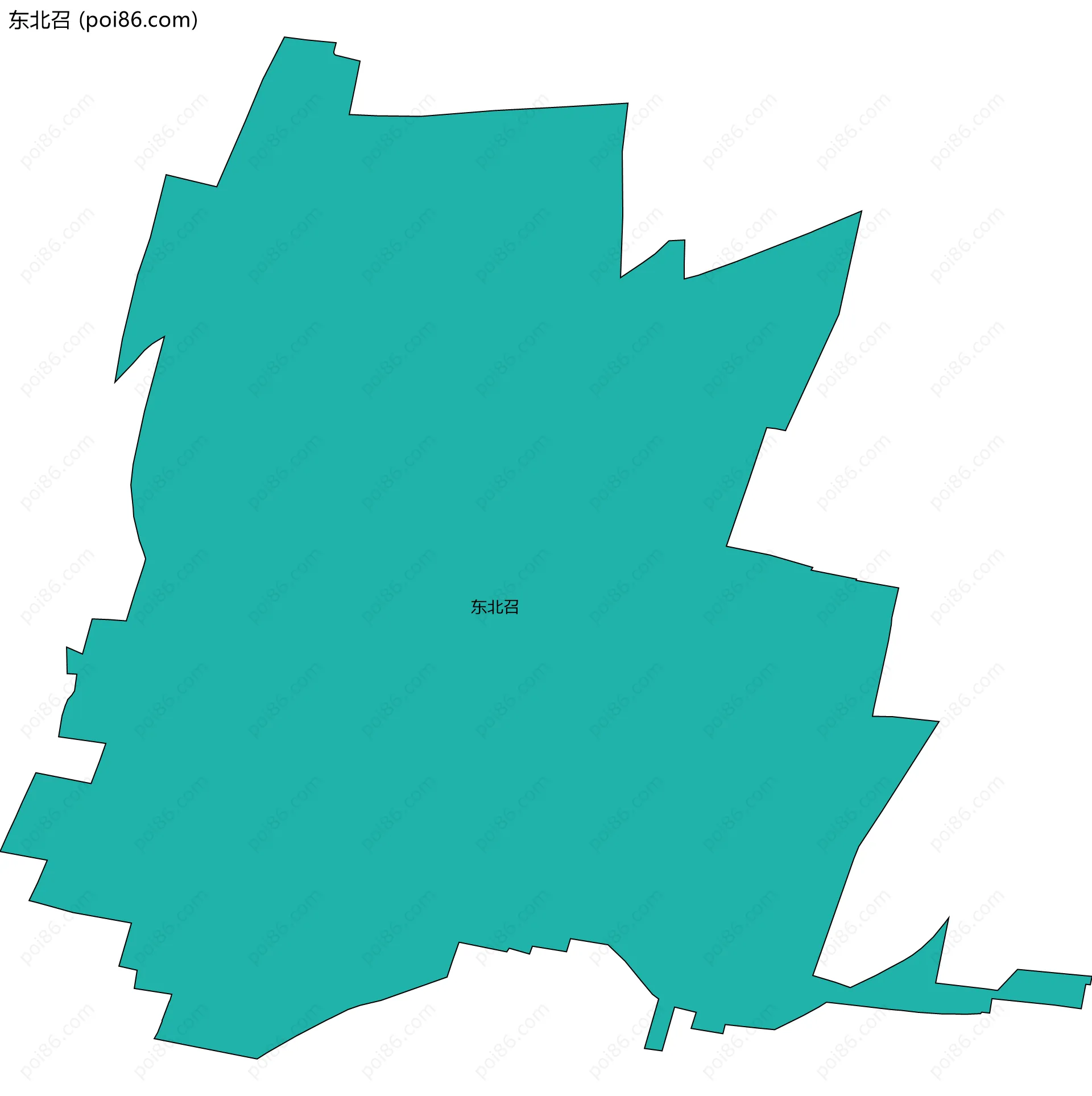 东北召边界地图