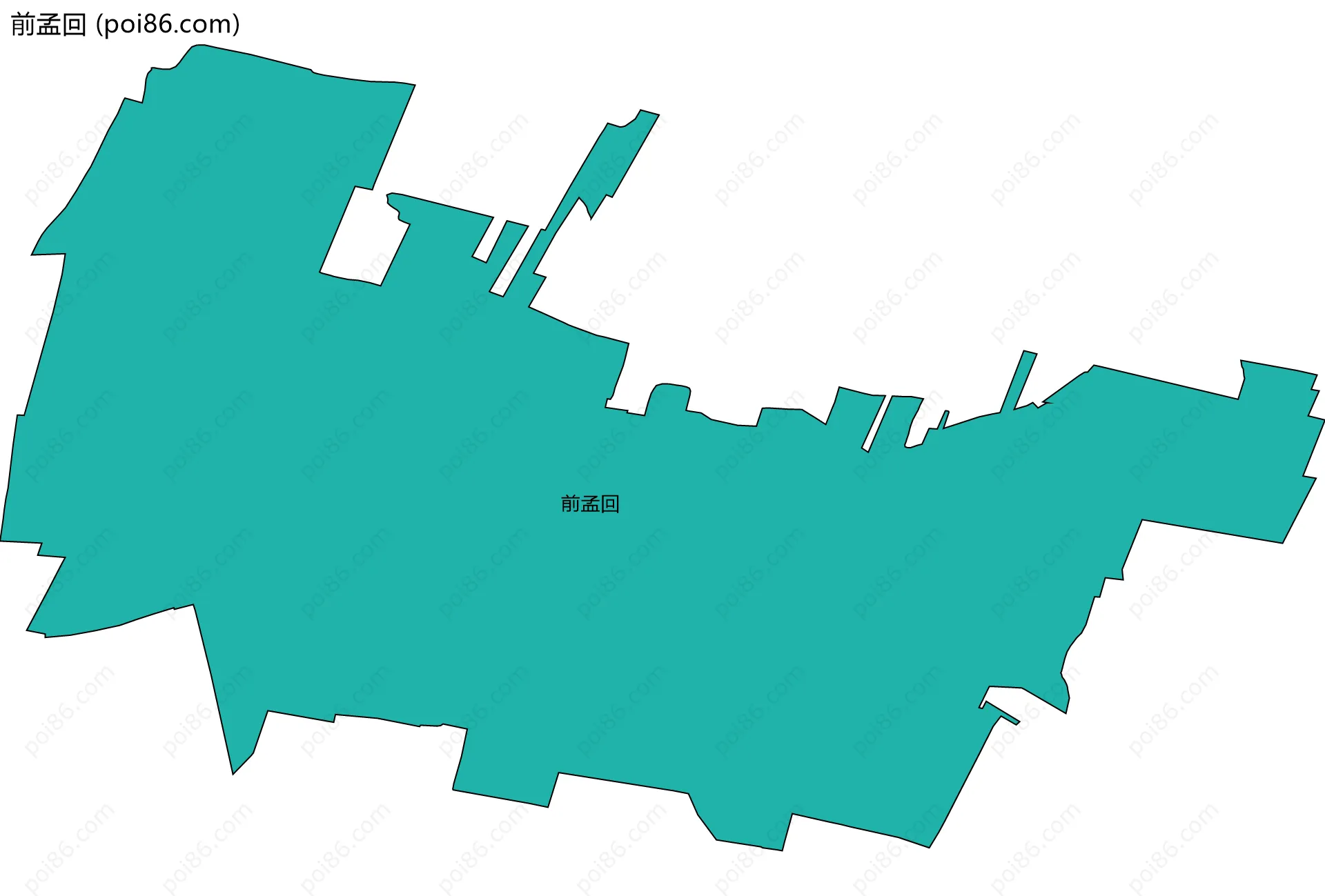 前孟回边界地图