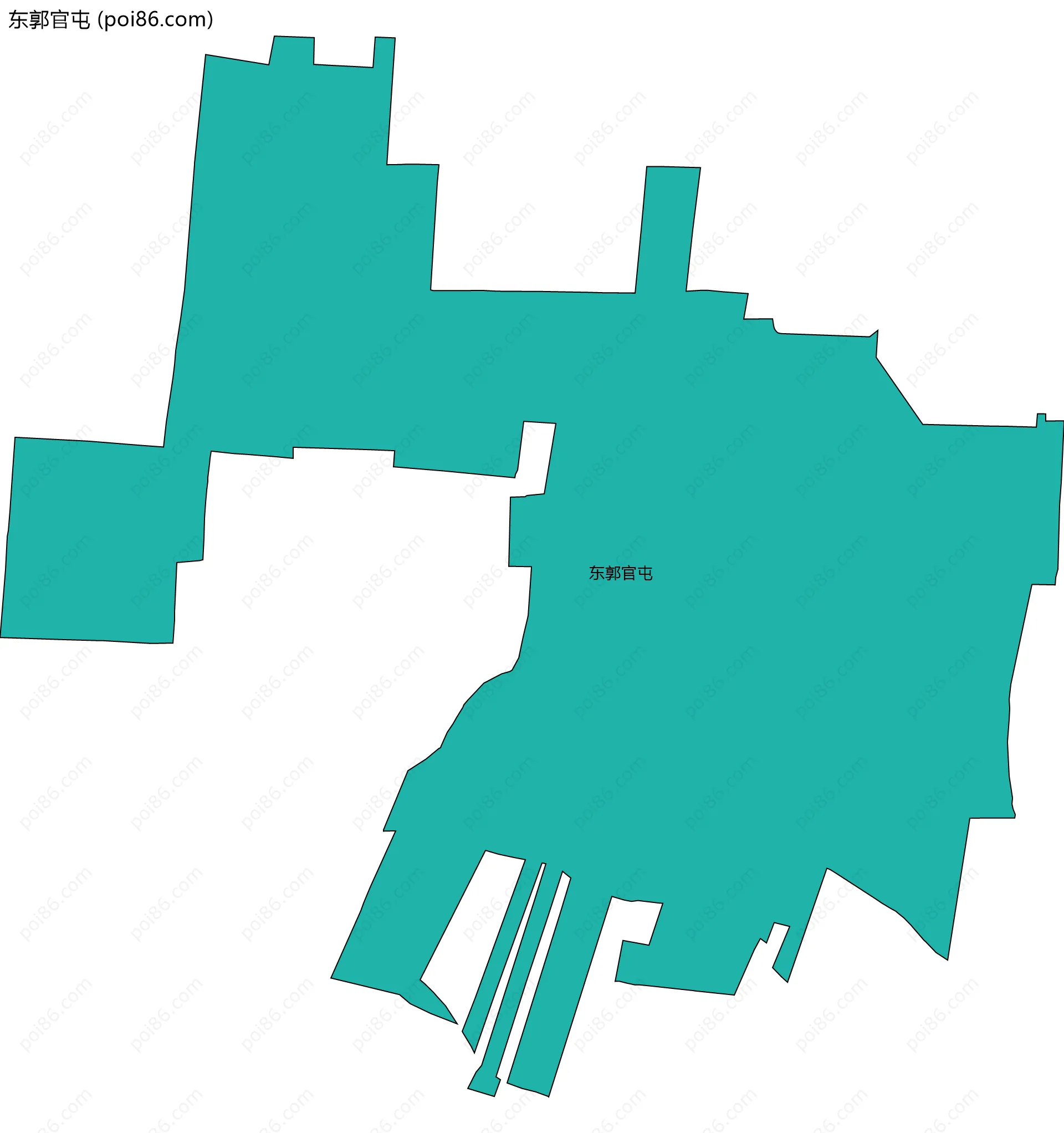 东郭官屯边界地图