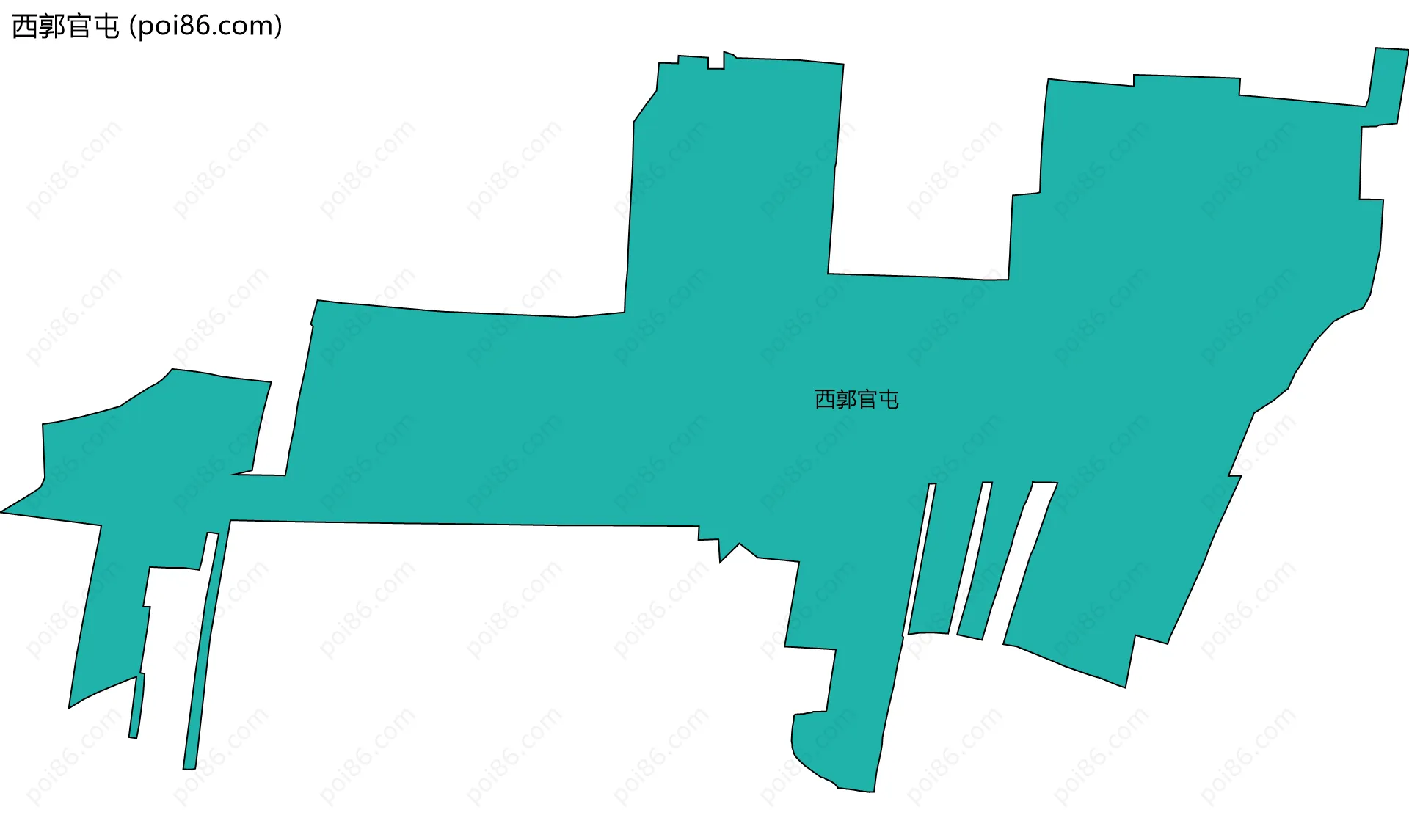 西郭官屯边界地图