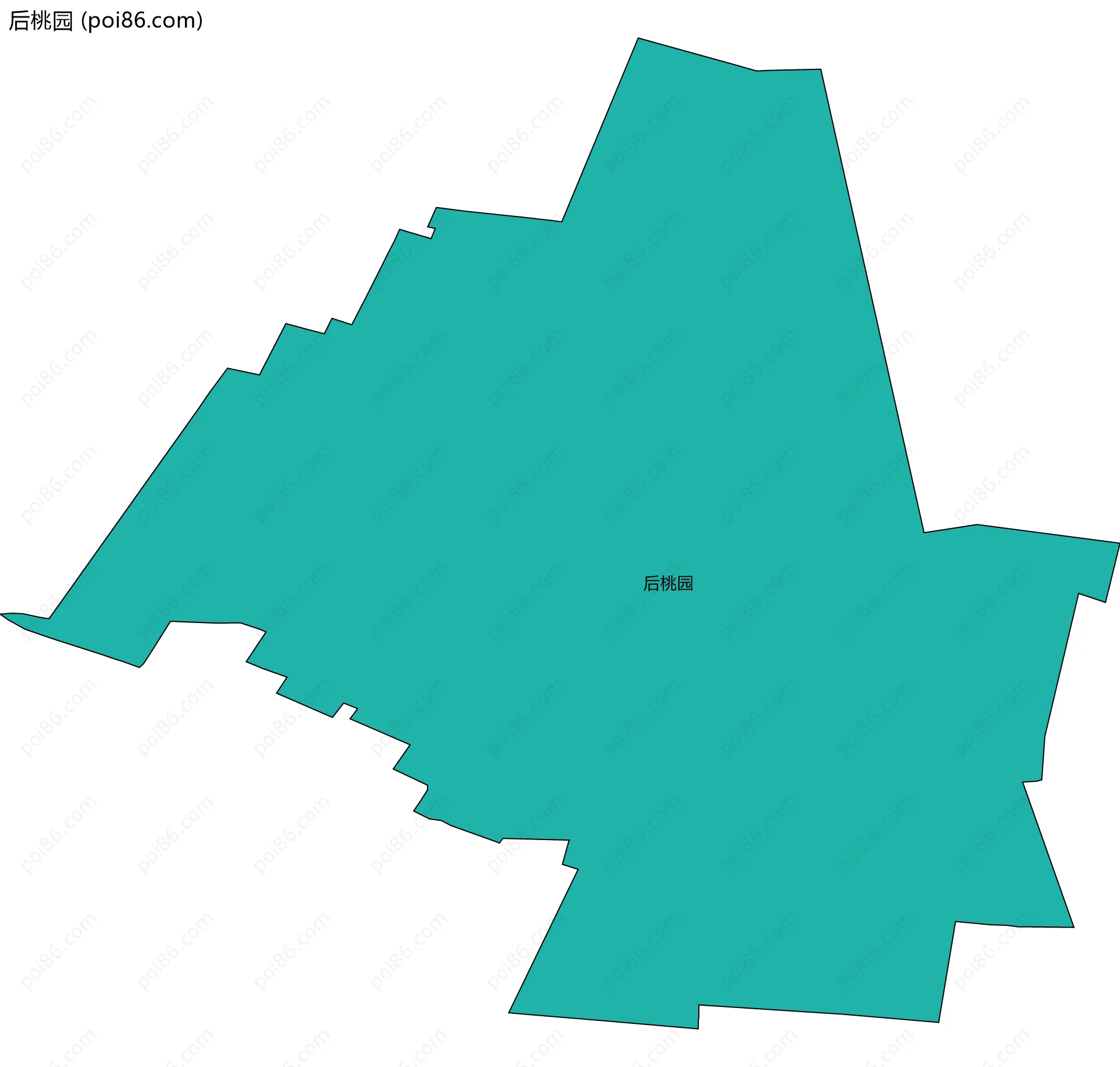后桃园边界地图