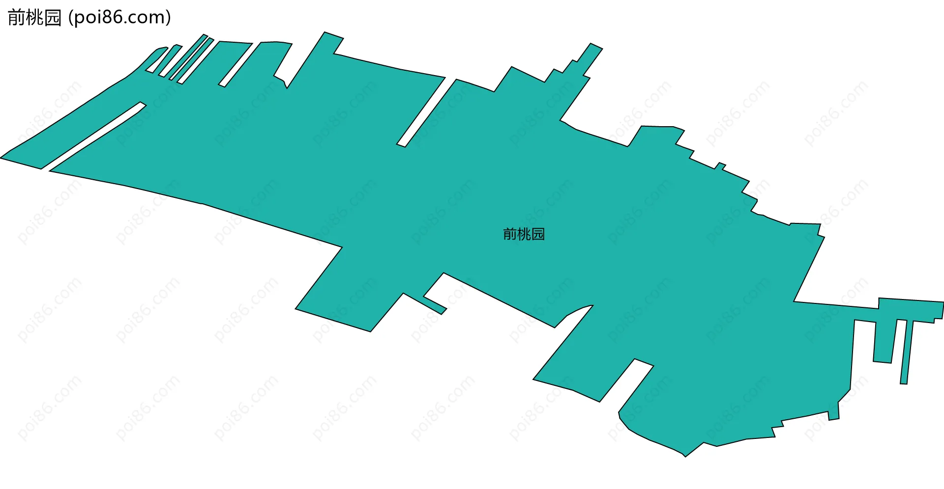 前桃园边界地图