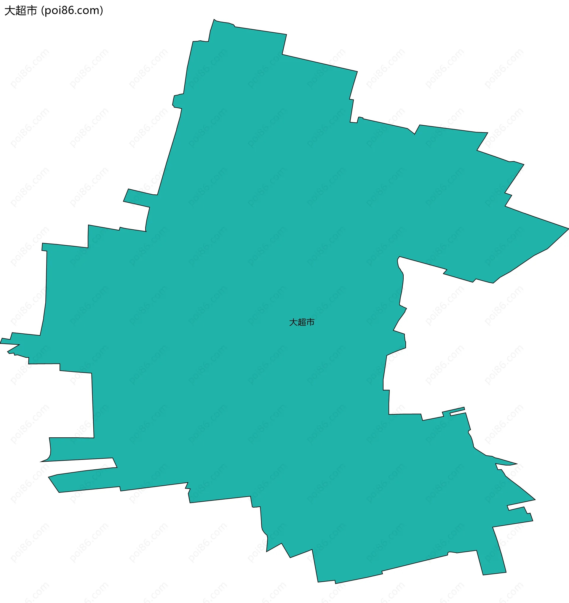 大超市边界地图