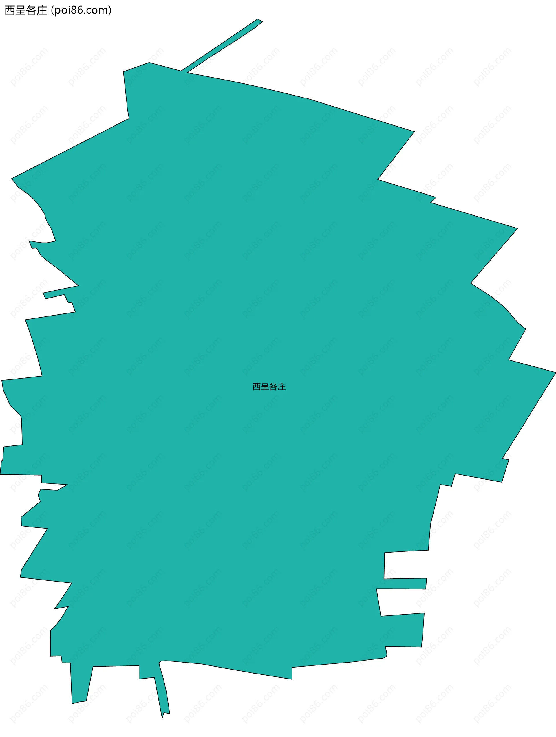 西呈各庄边界地图