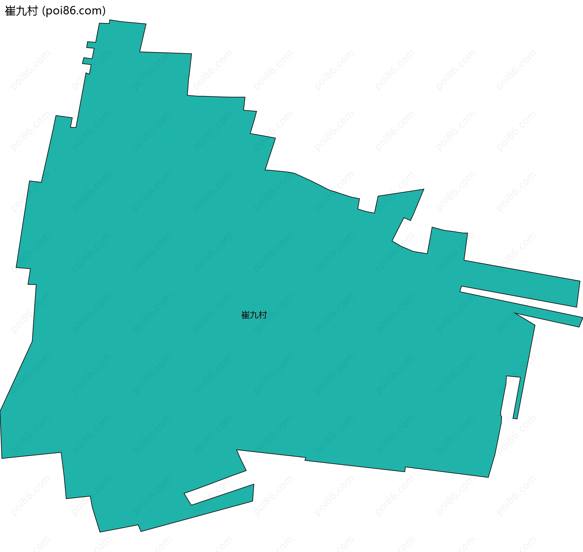 崔九村边界地图