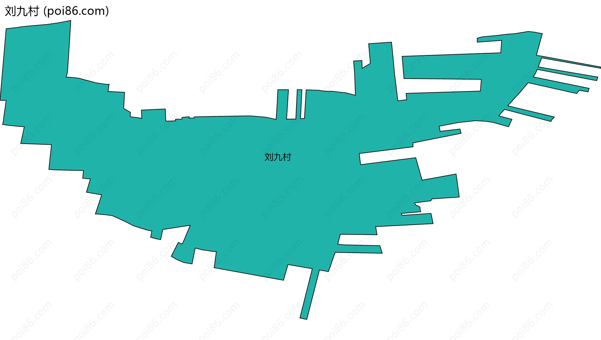 刘九村边界地图