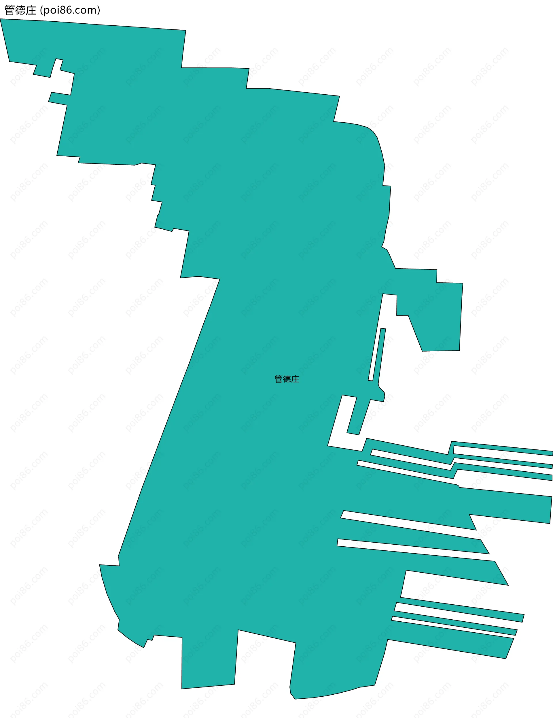 管德庄边界地图