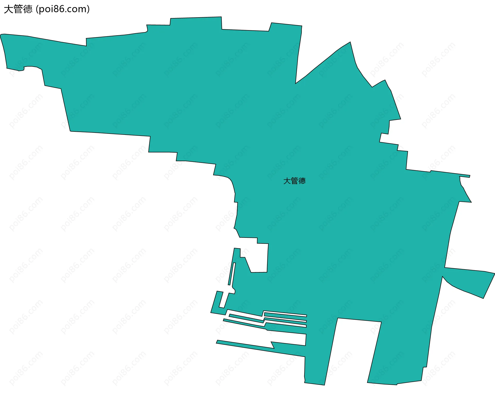 大管德边界地图
