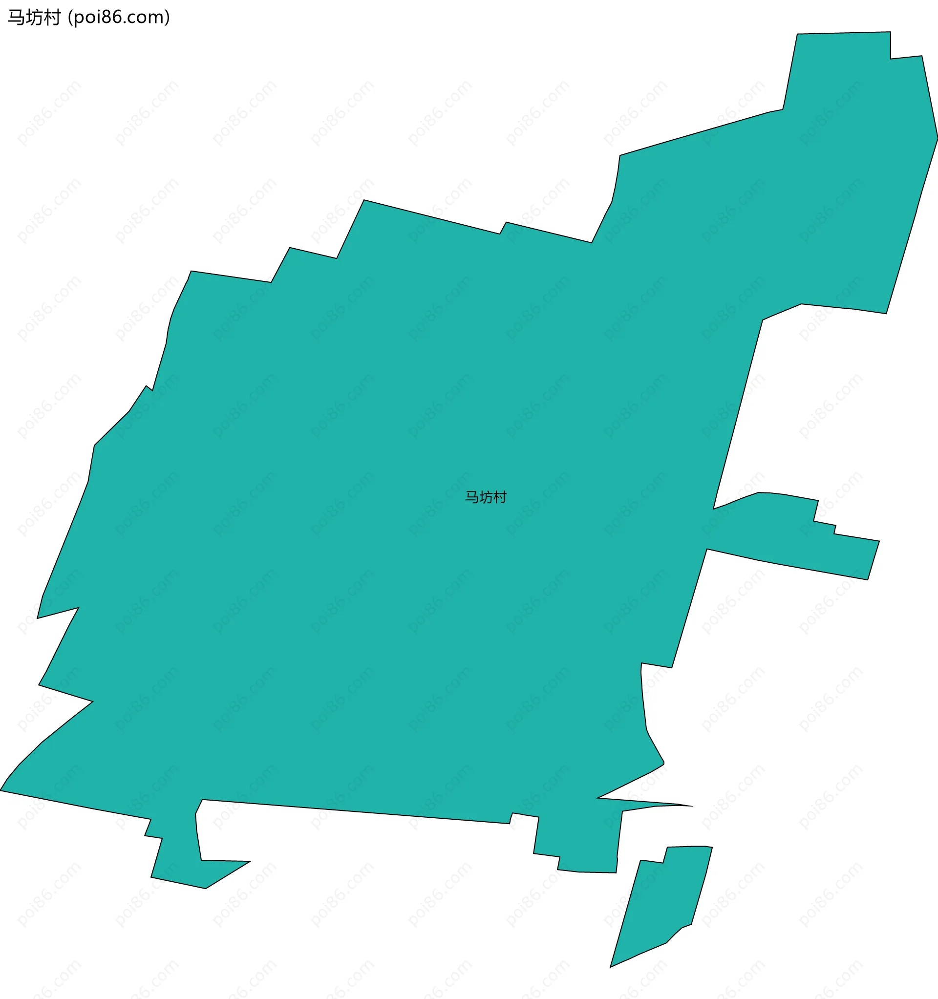 马坊村边界地图