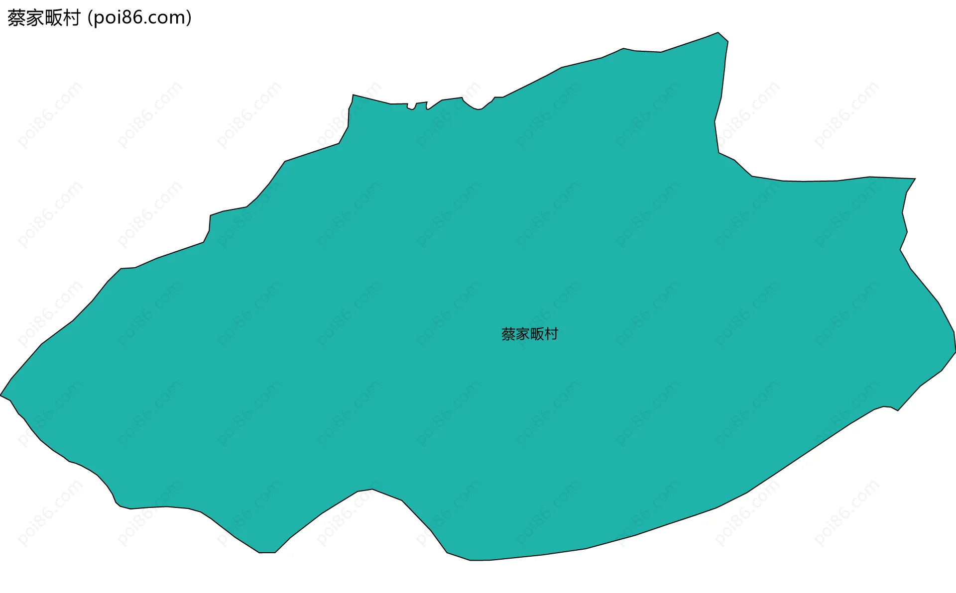 蔡家畈村边界地图