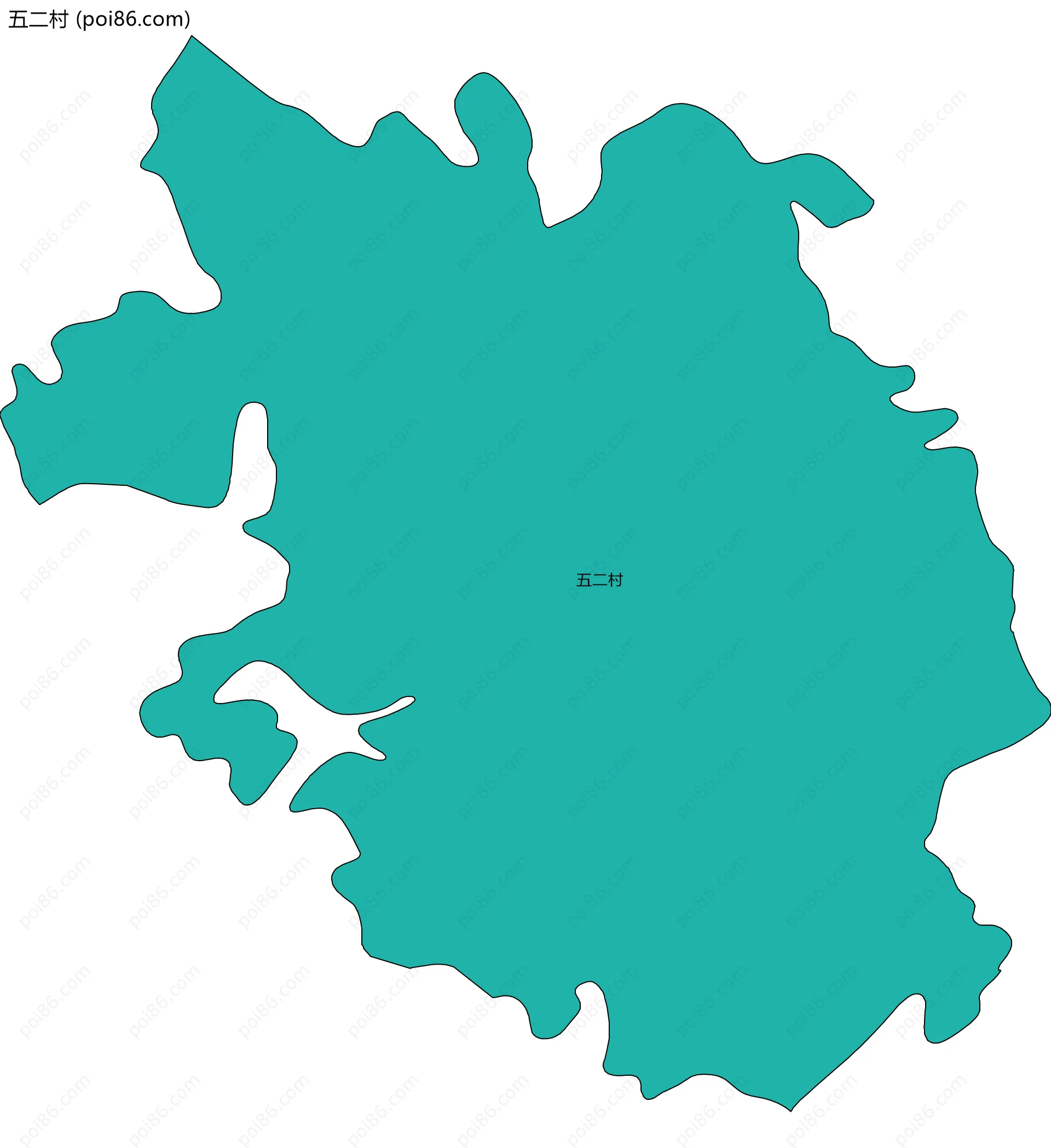 五二村边界地图
