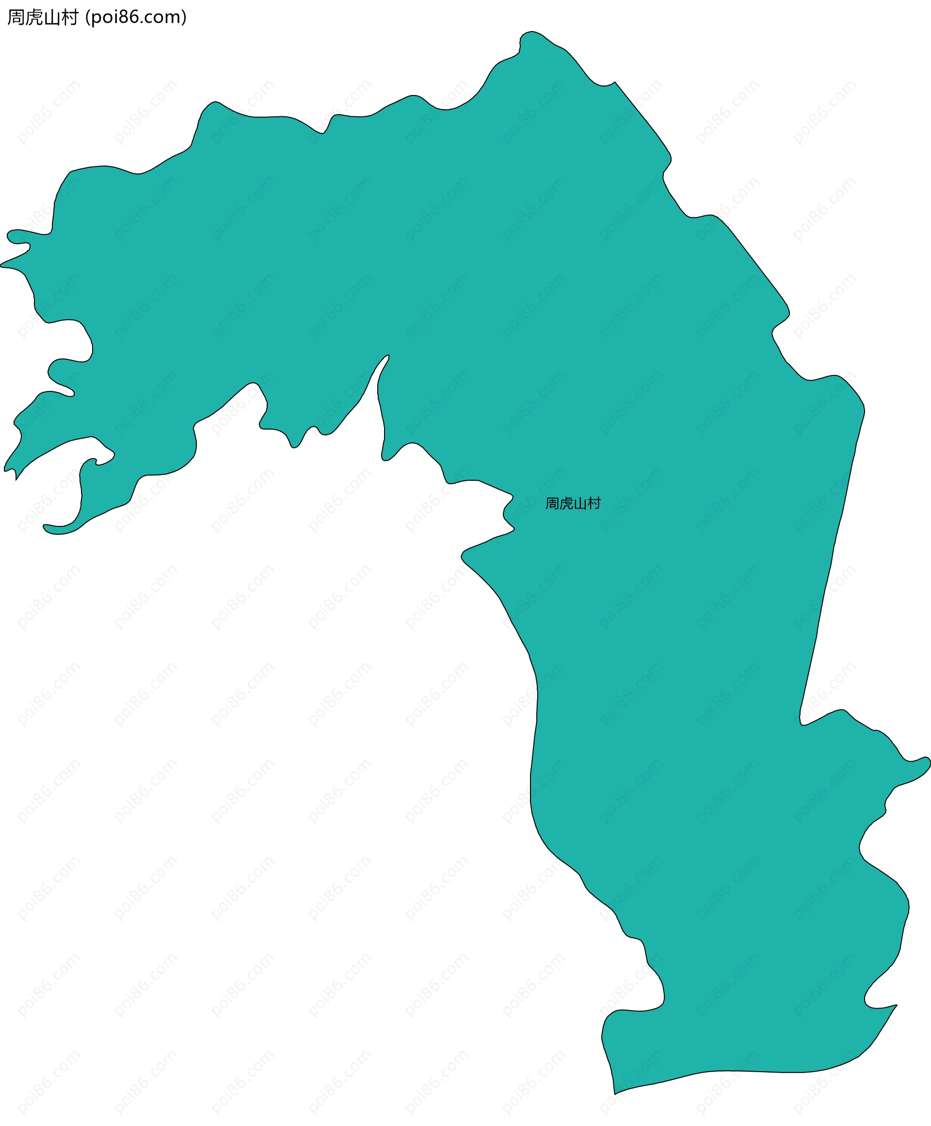 周虎山村边界地图