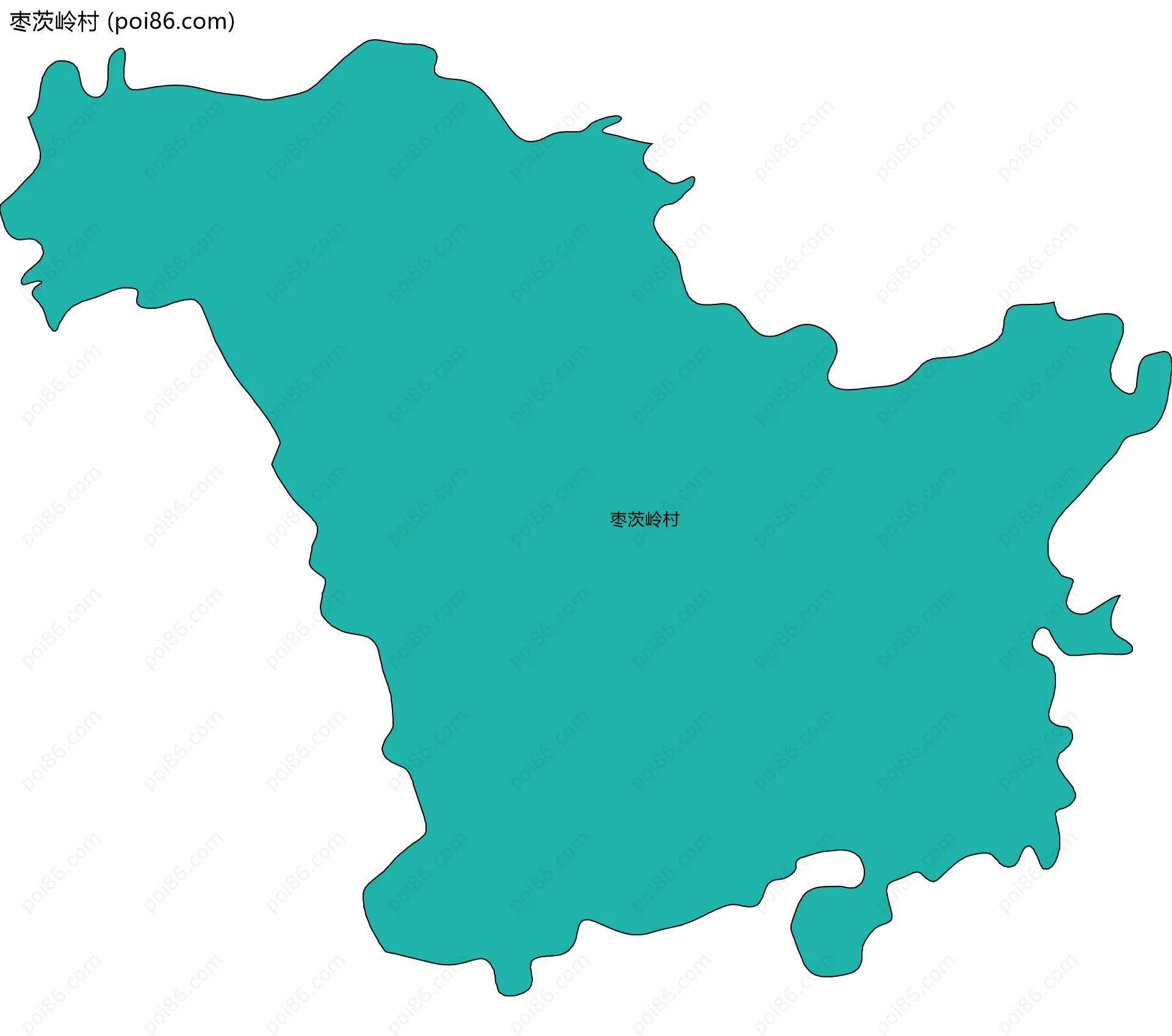 枣茨岭村边界地图