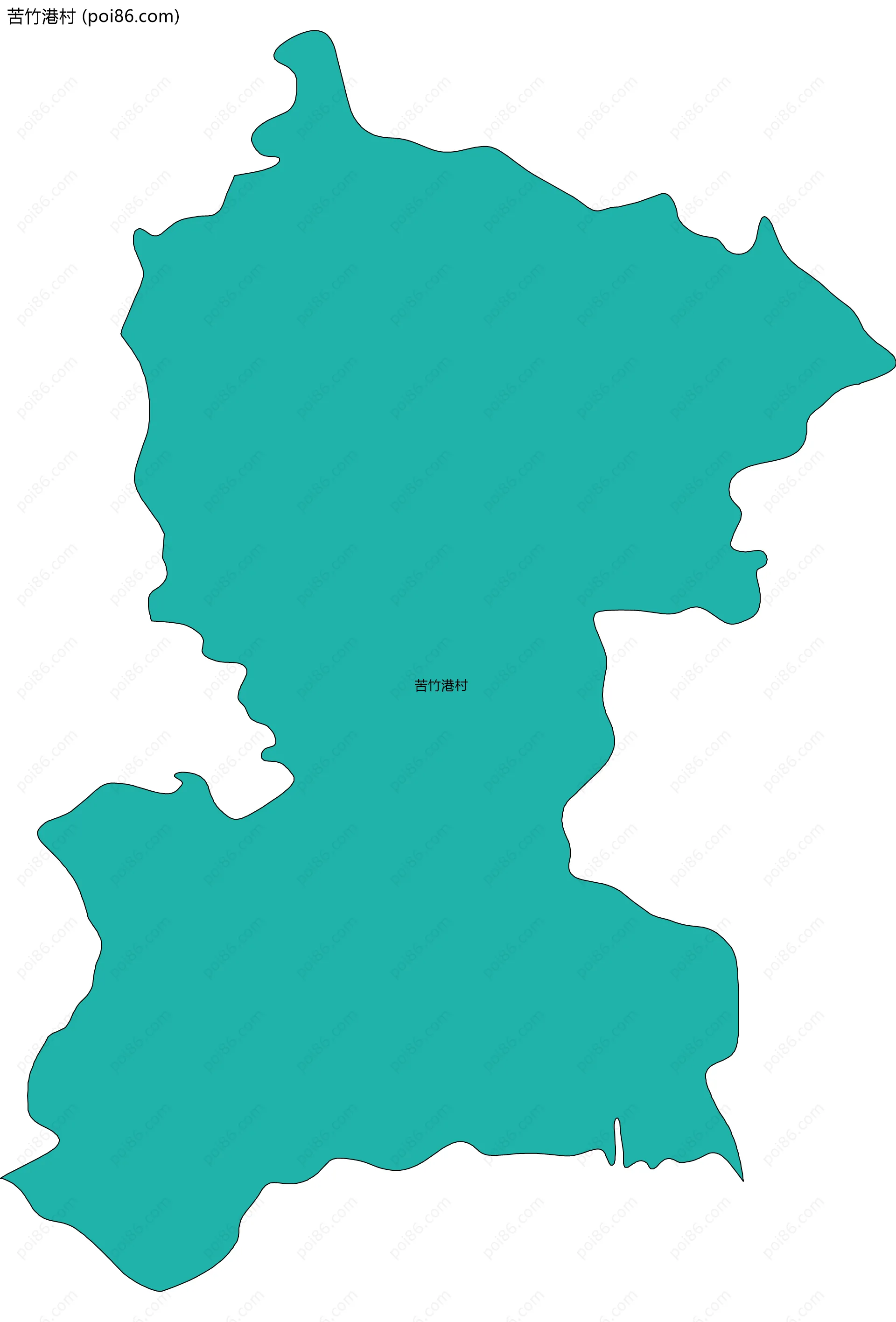 苦竹港村边界地图