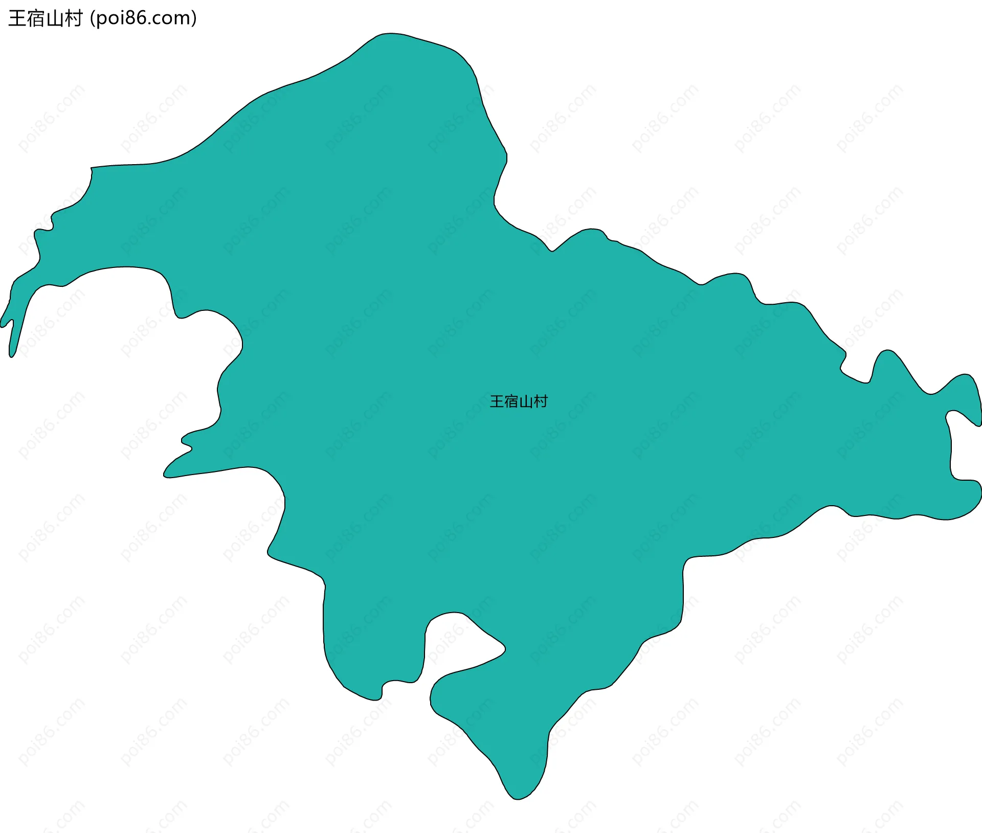 王宿山村边界地图