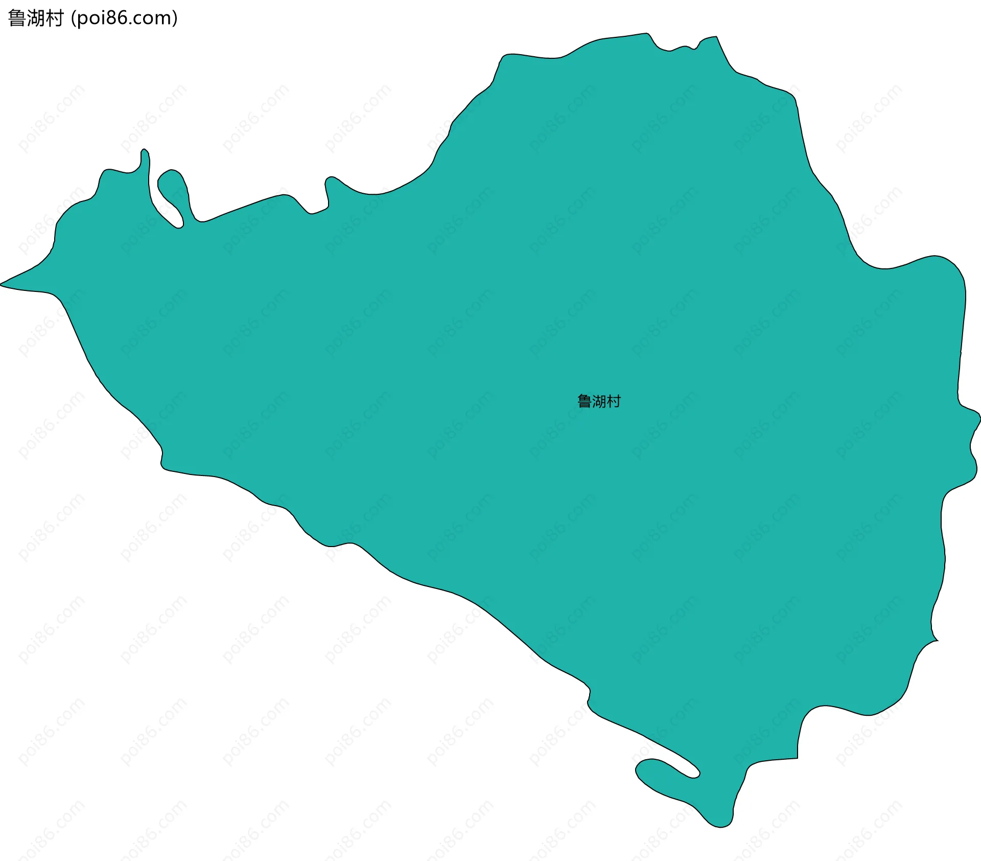 鲁湖村边界地图