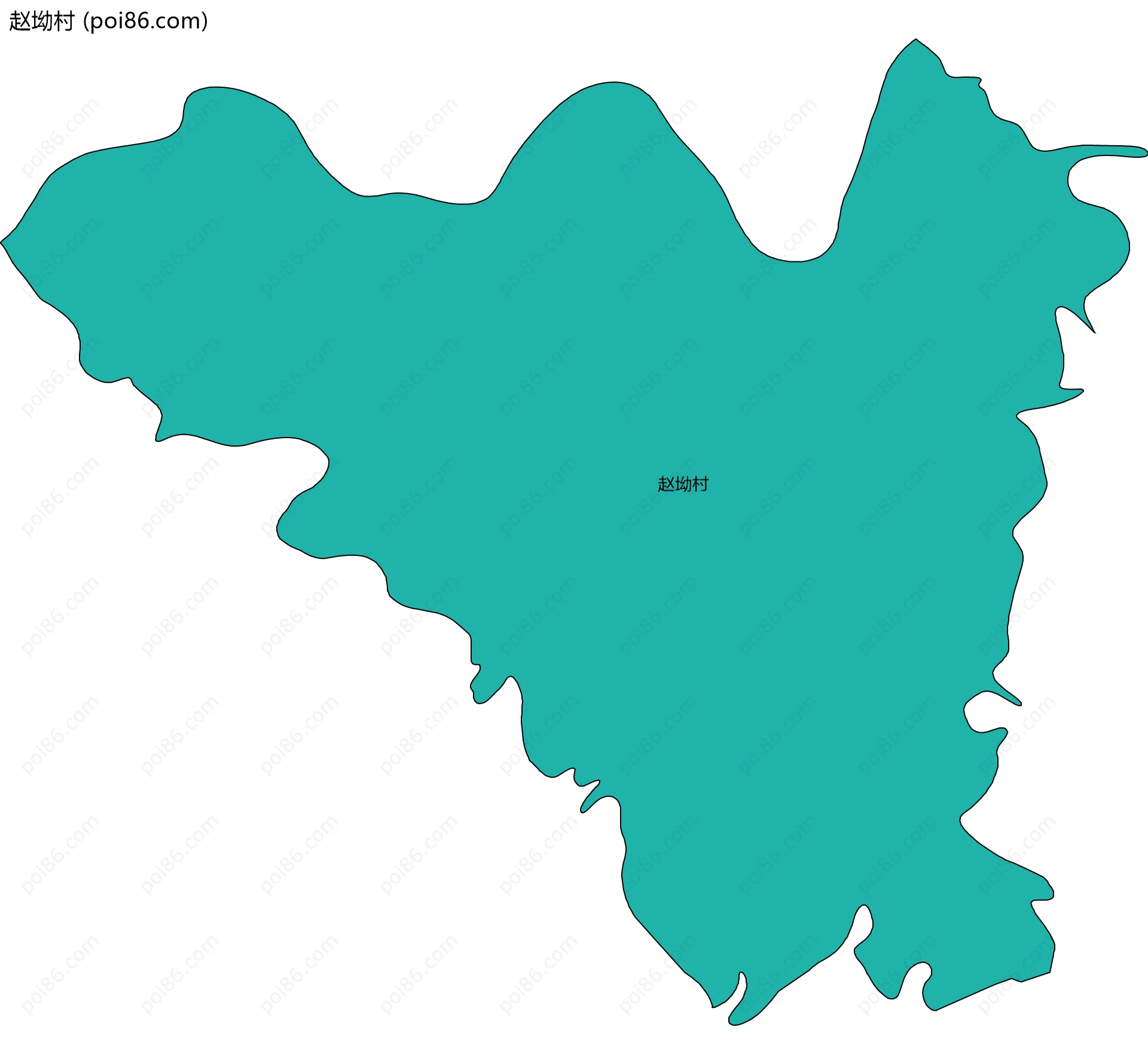 赵坳村边界地图