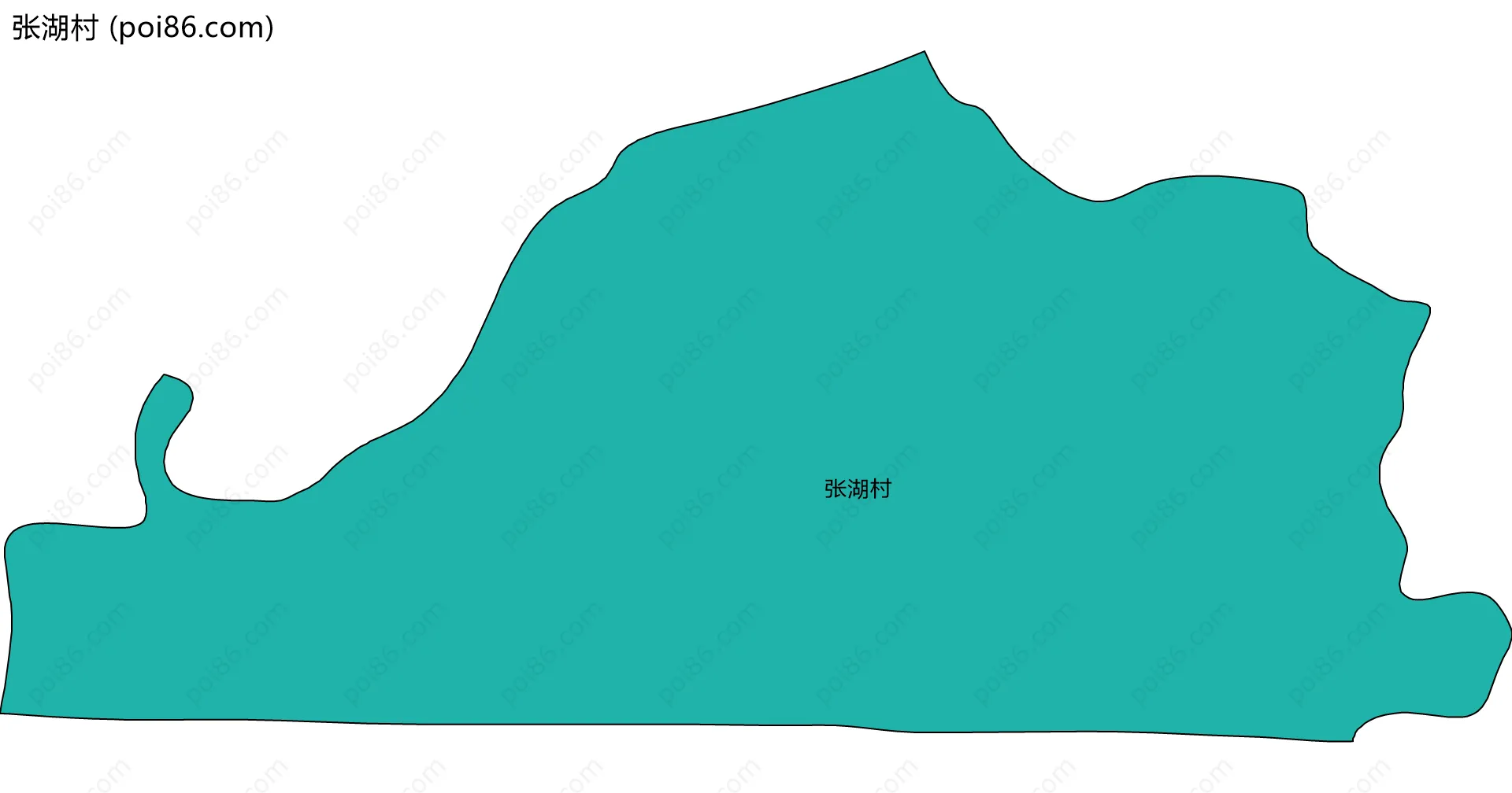 张湖村边界地图