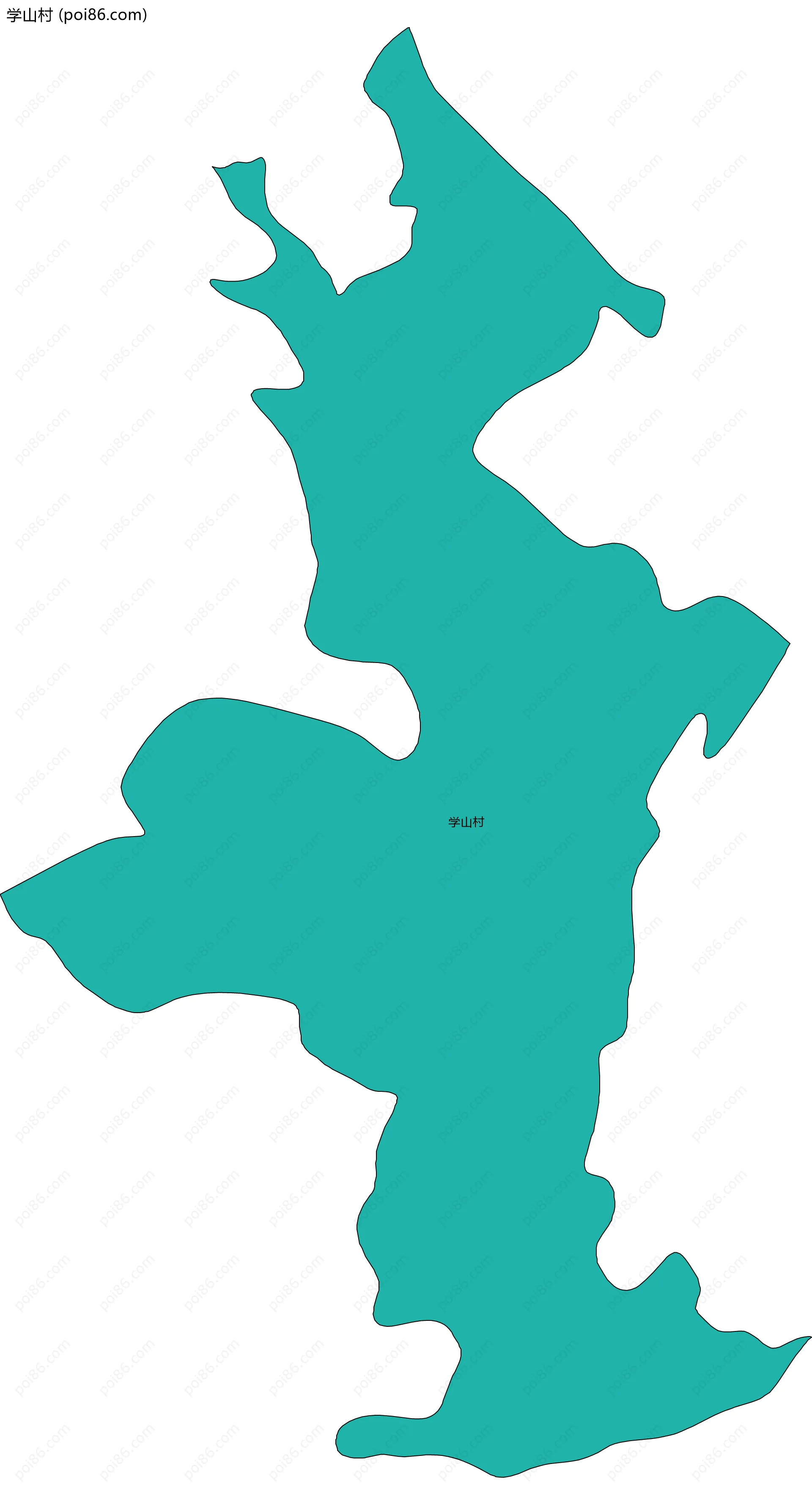 学山村边界地图