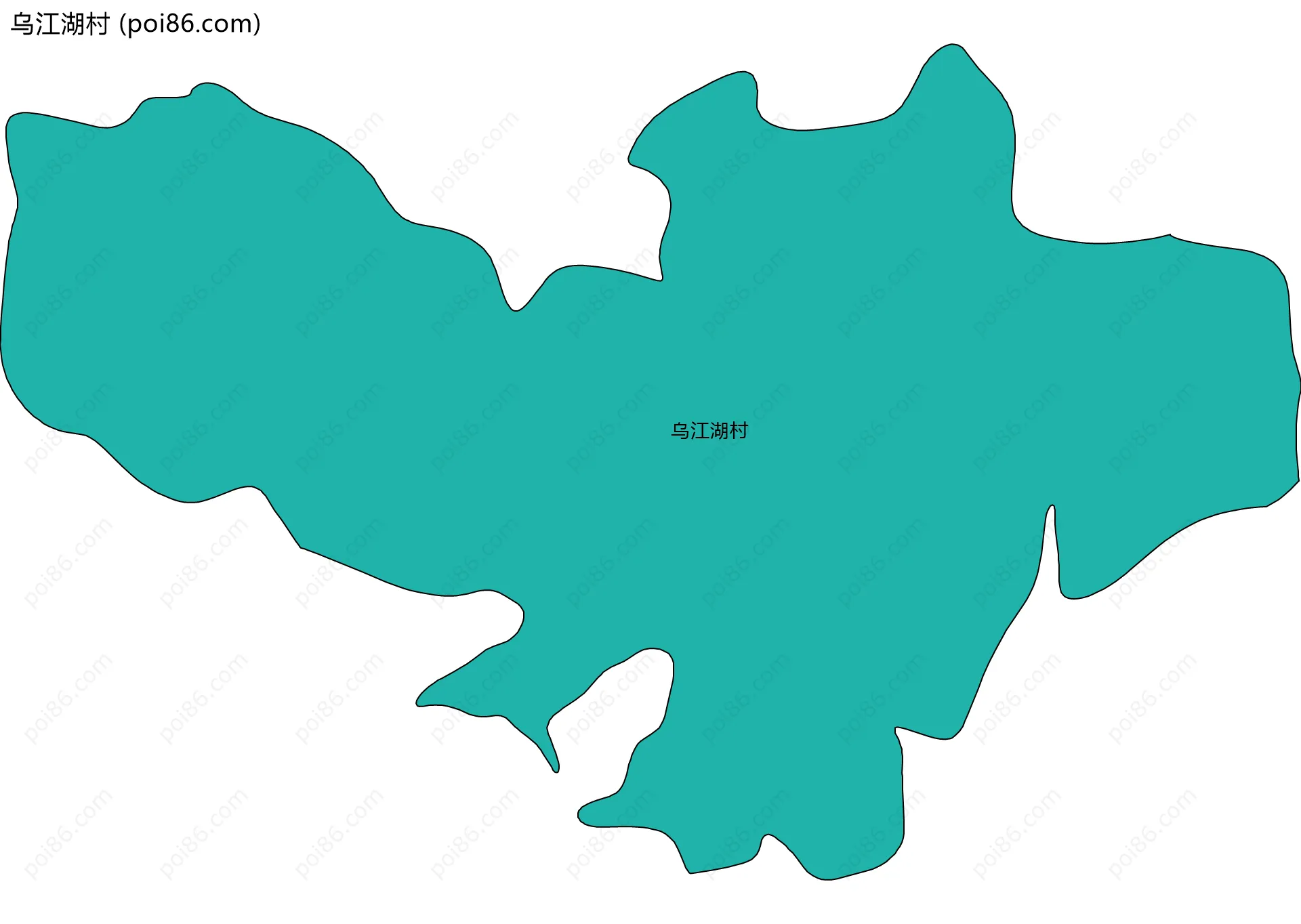 乌江湖村边界地图