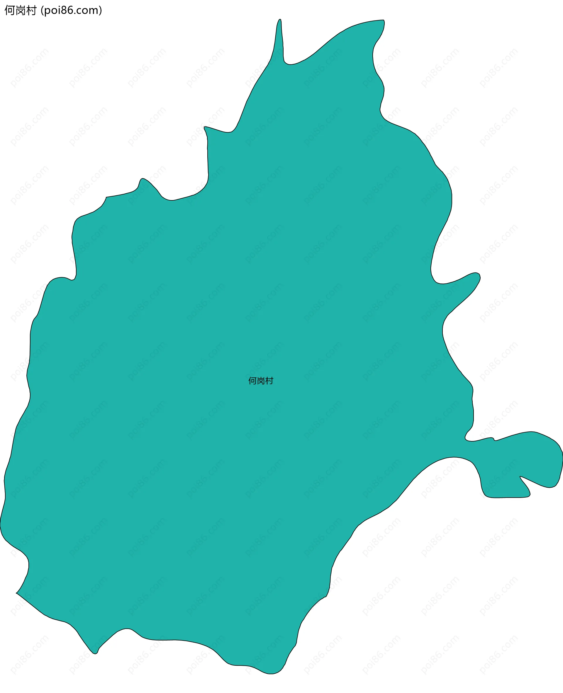 何岗村边界地图