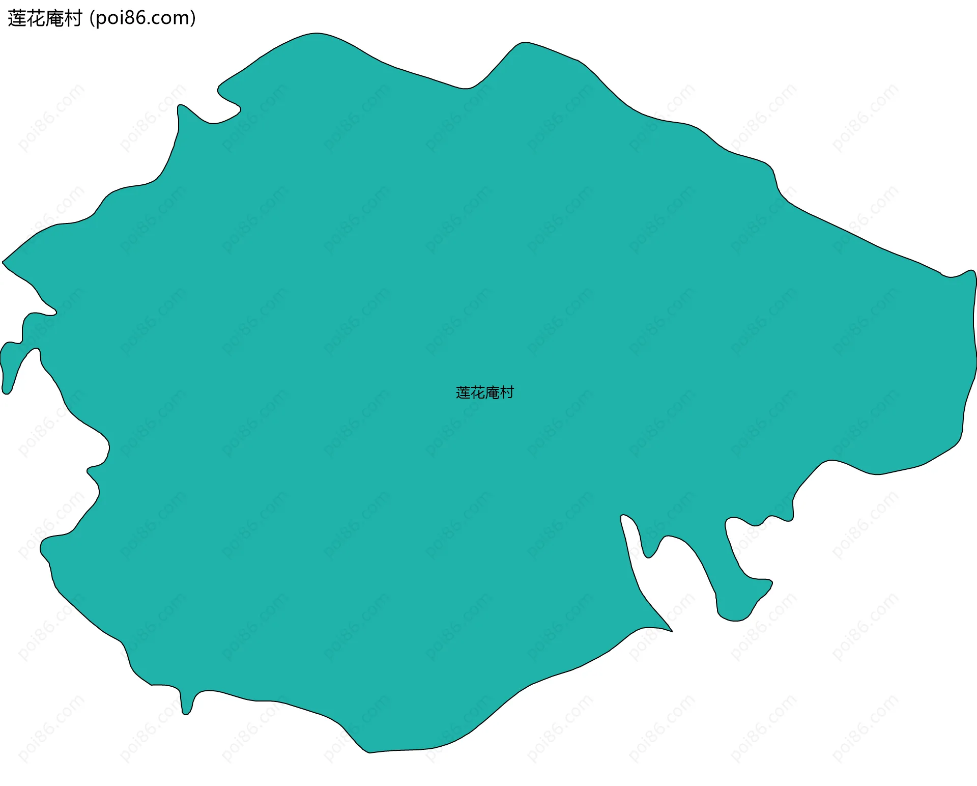 莲花庵村边界地图