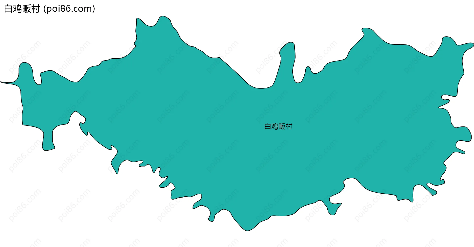 白鸡畈村边界地图