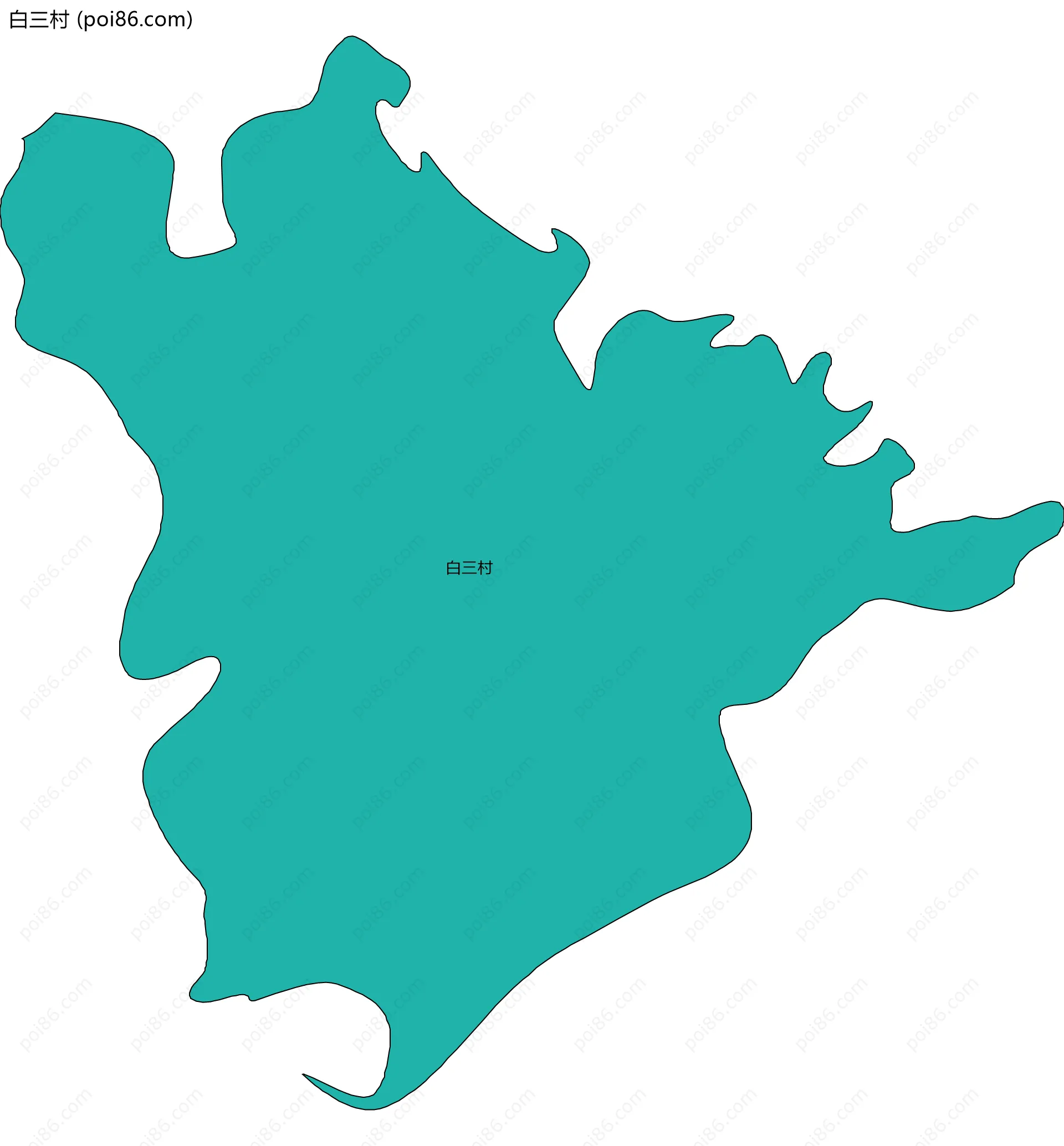 白三村边界地图