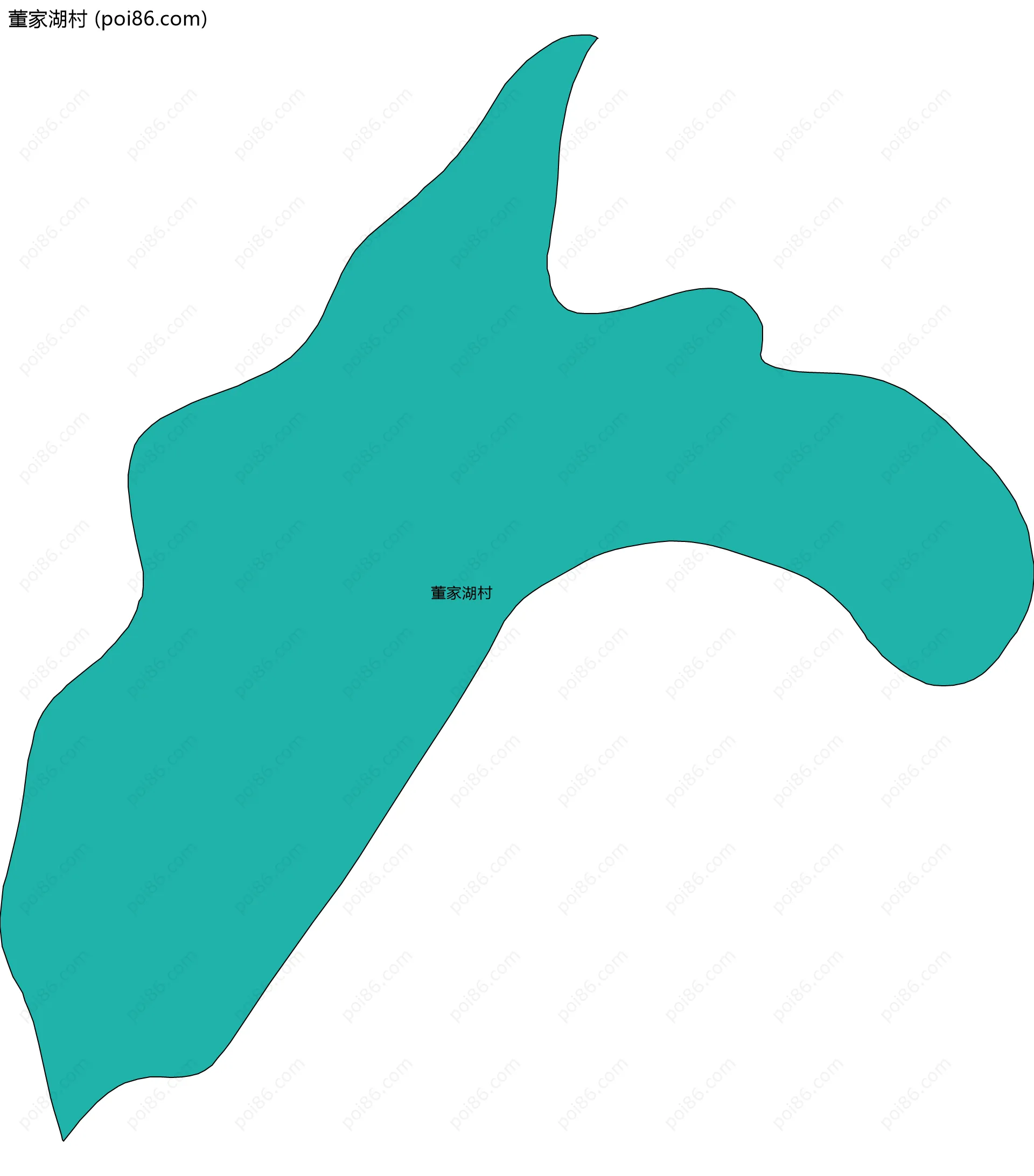 董家湖村边界地图