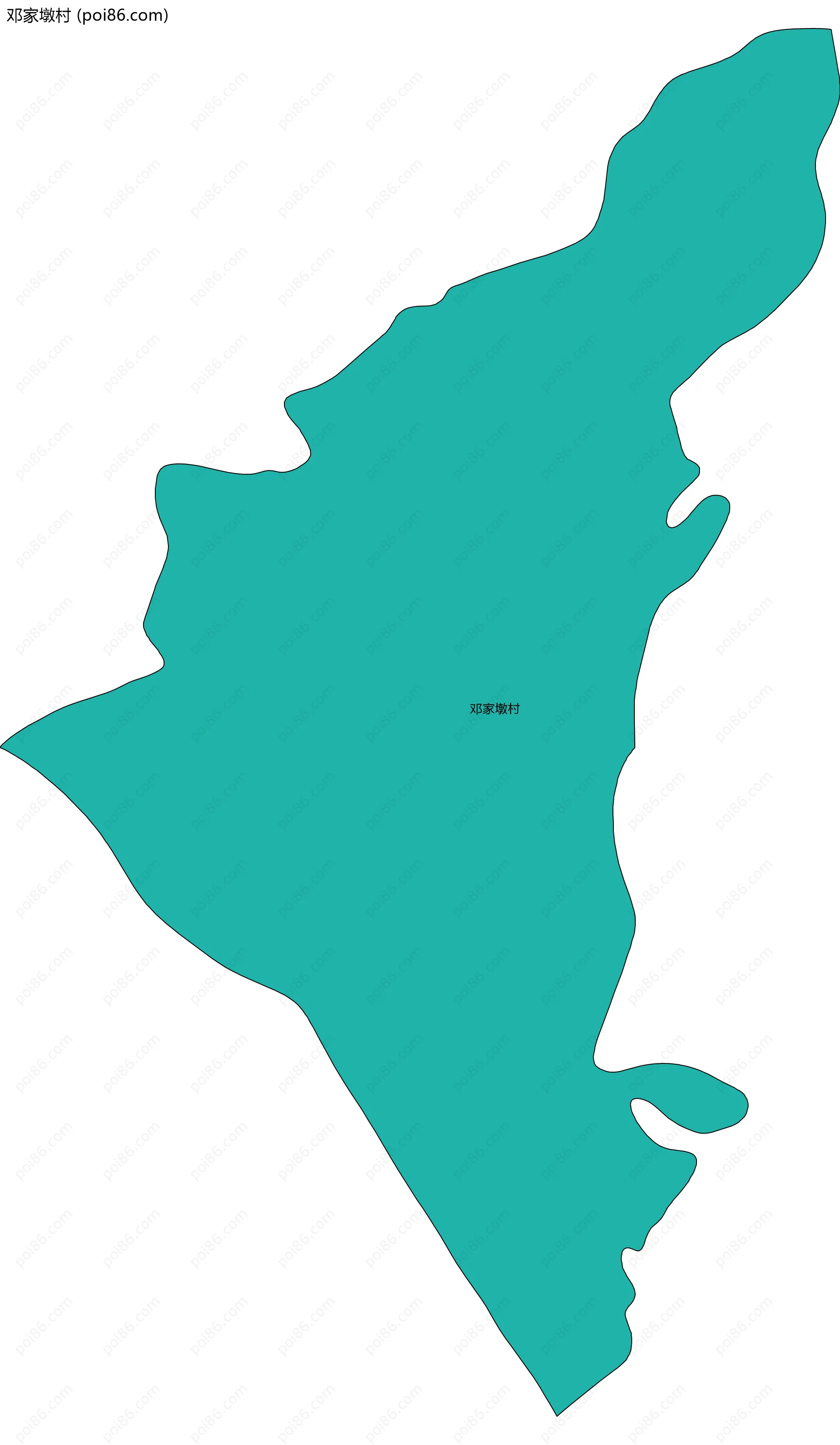 邓家墩村边界地图