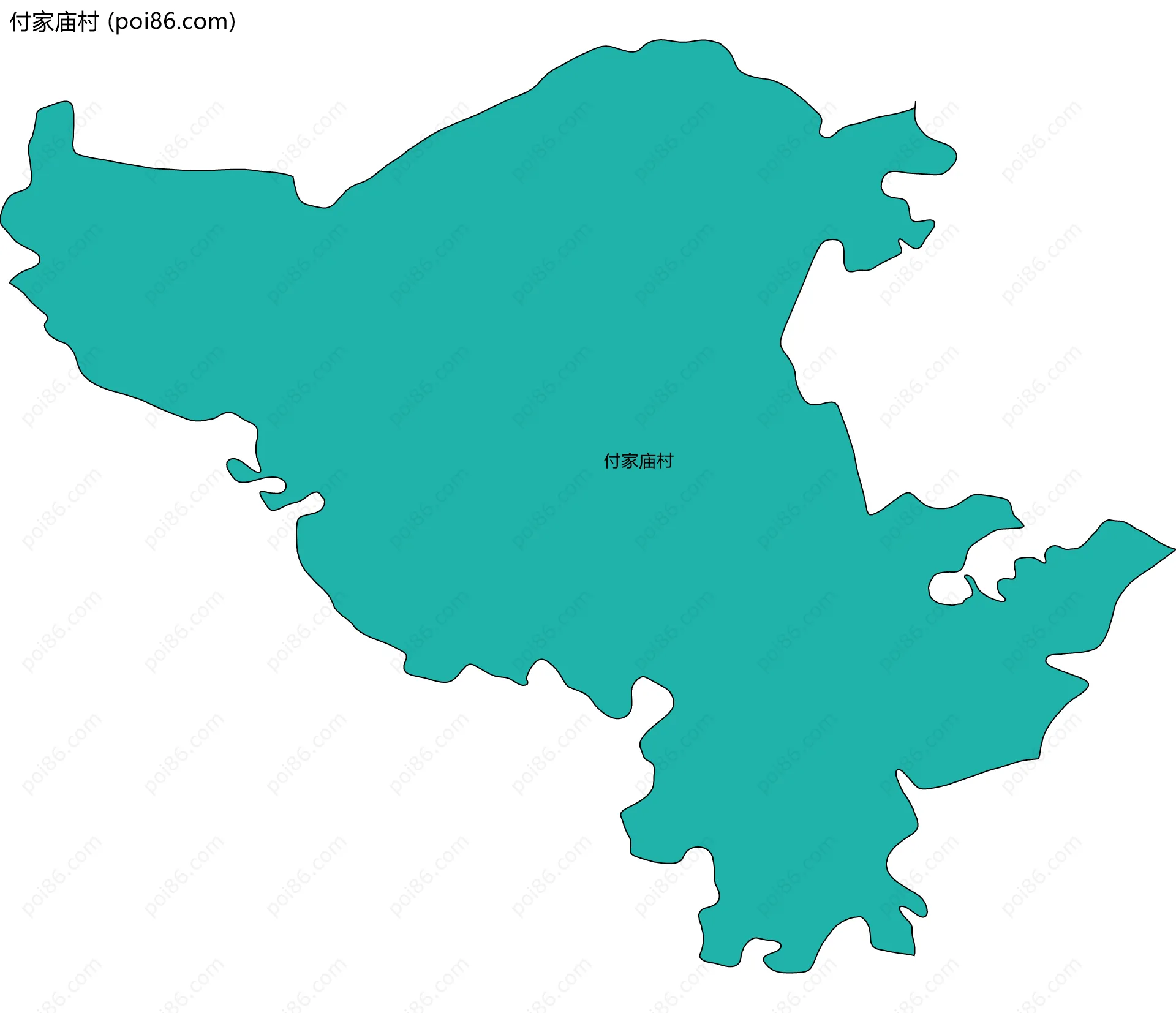 付家庙村边界地图