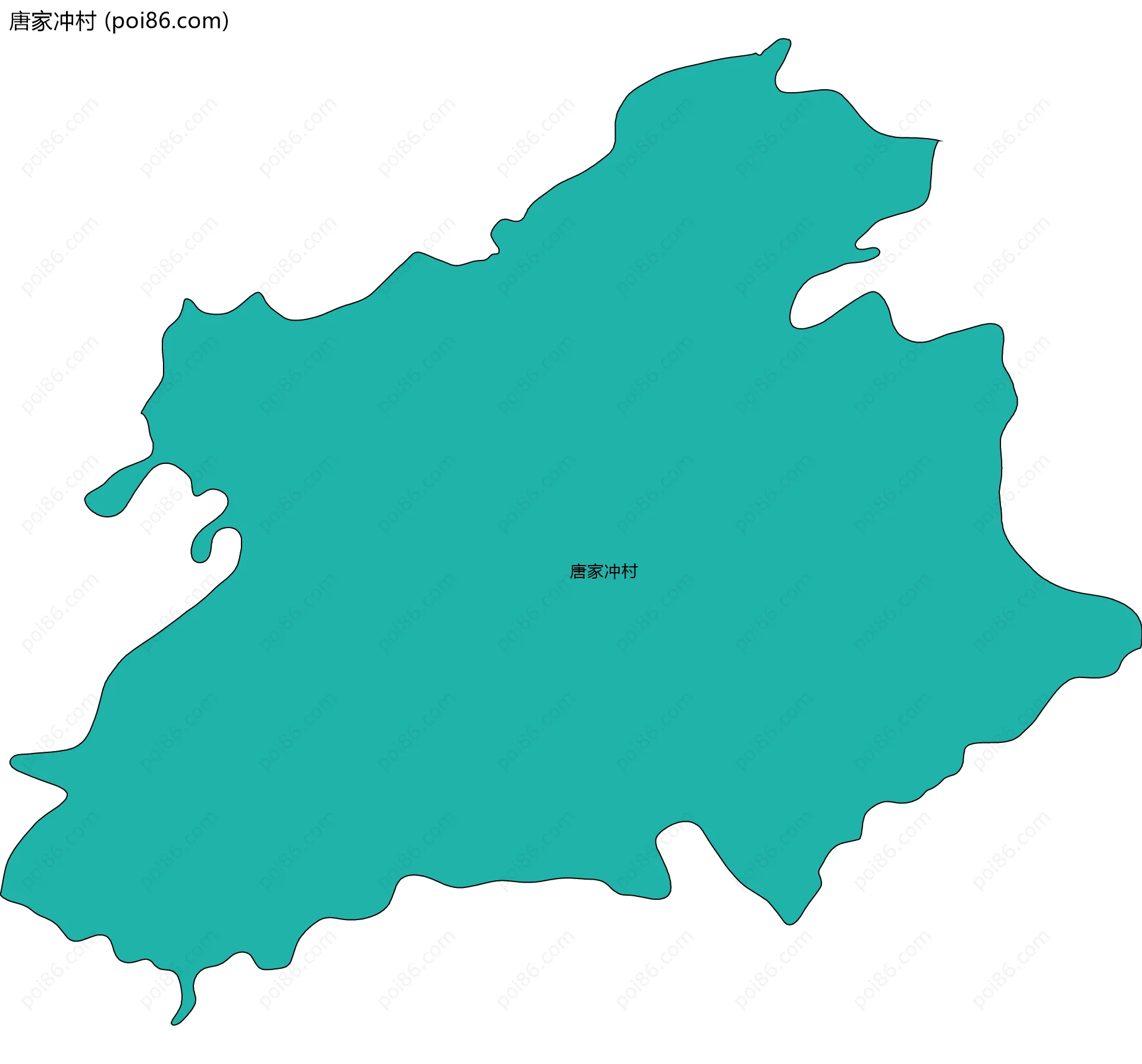 唐家冲村边界地图