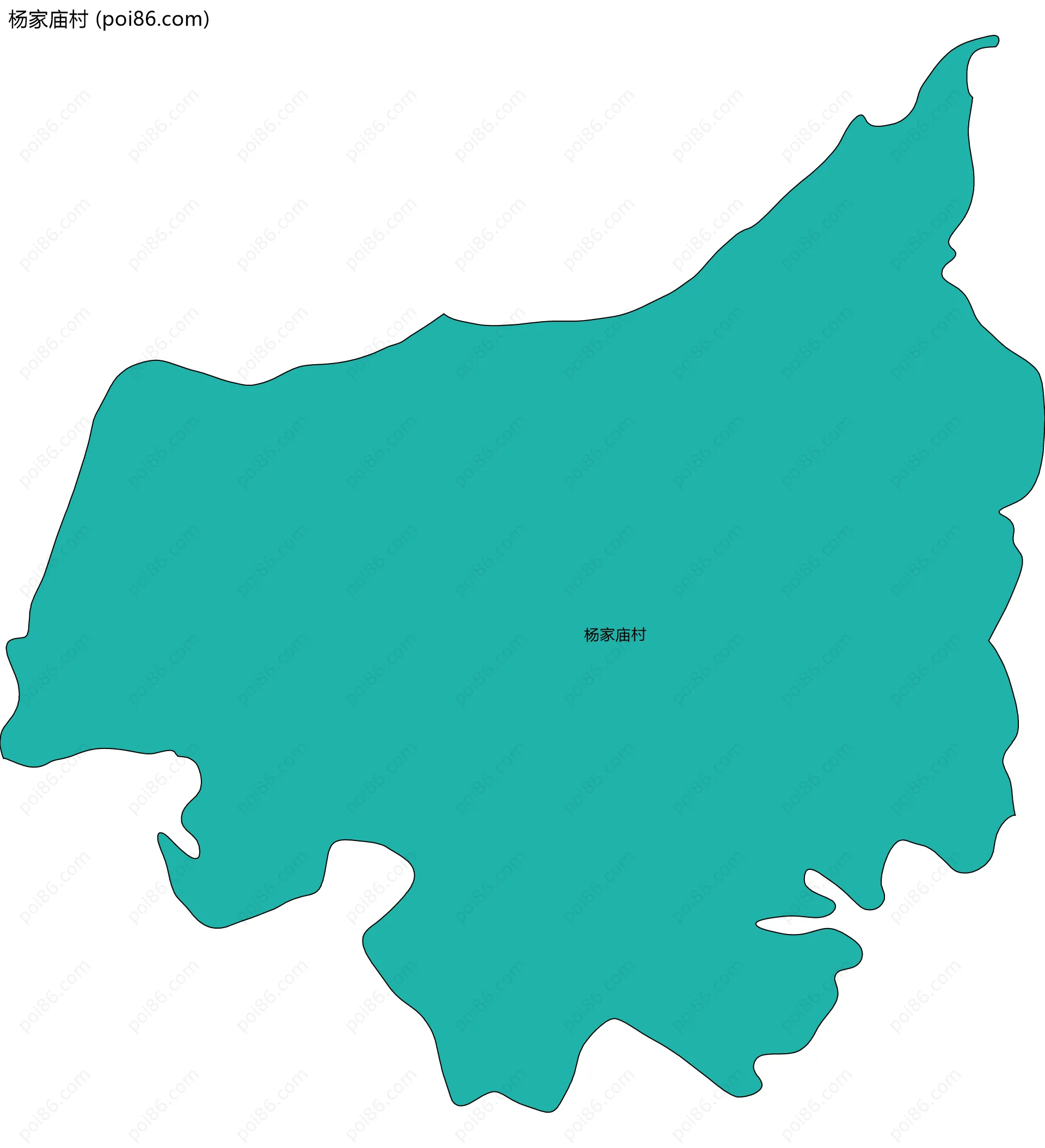 杨家庙村边界地图