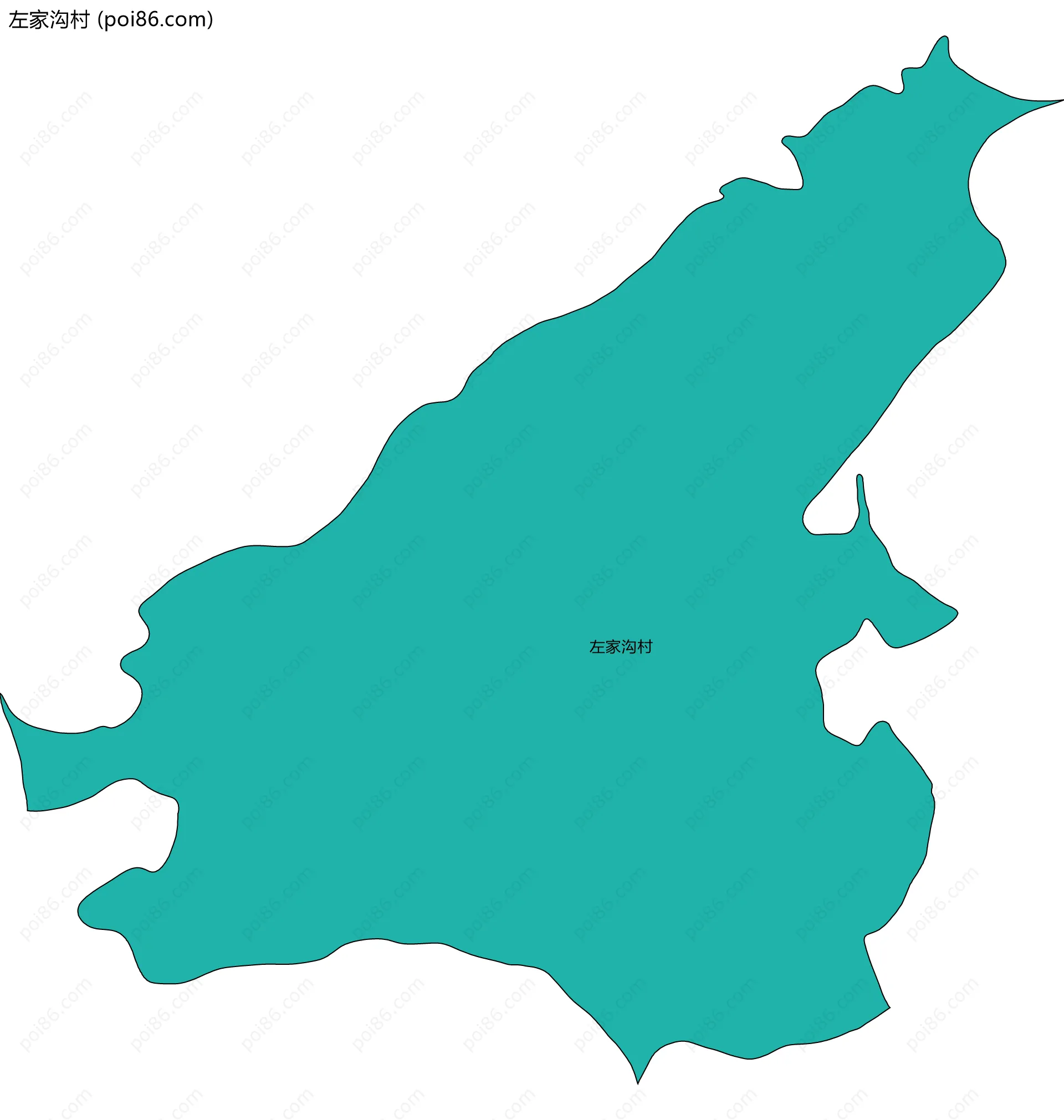 左家沟村边界地图