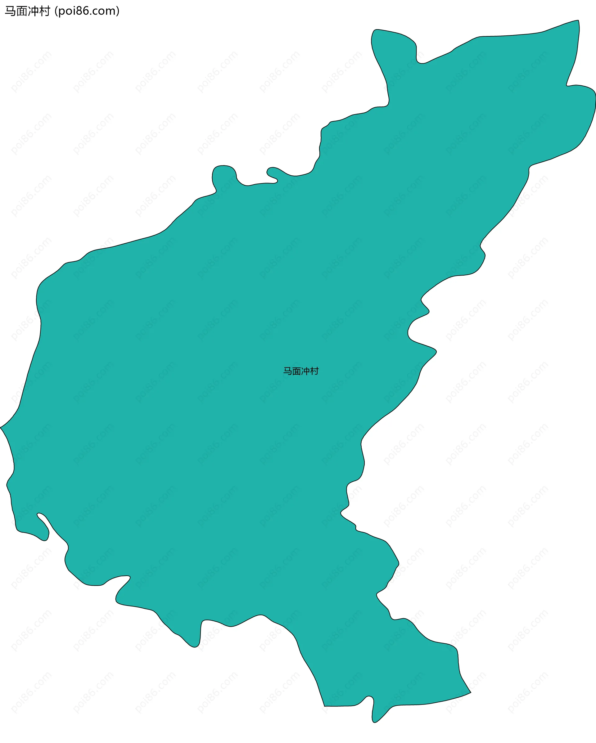 马面冲村边界地图