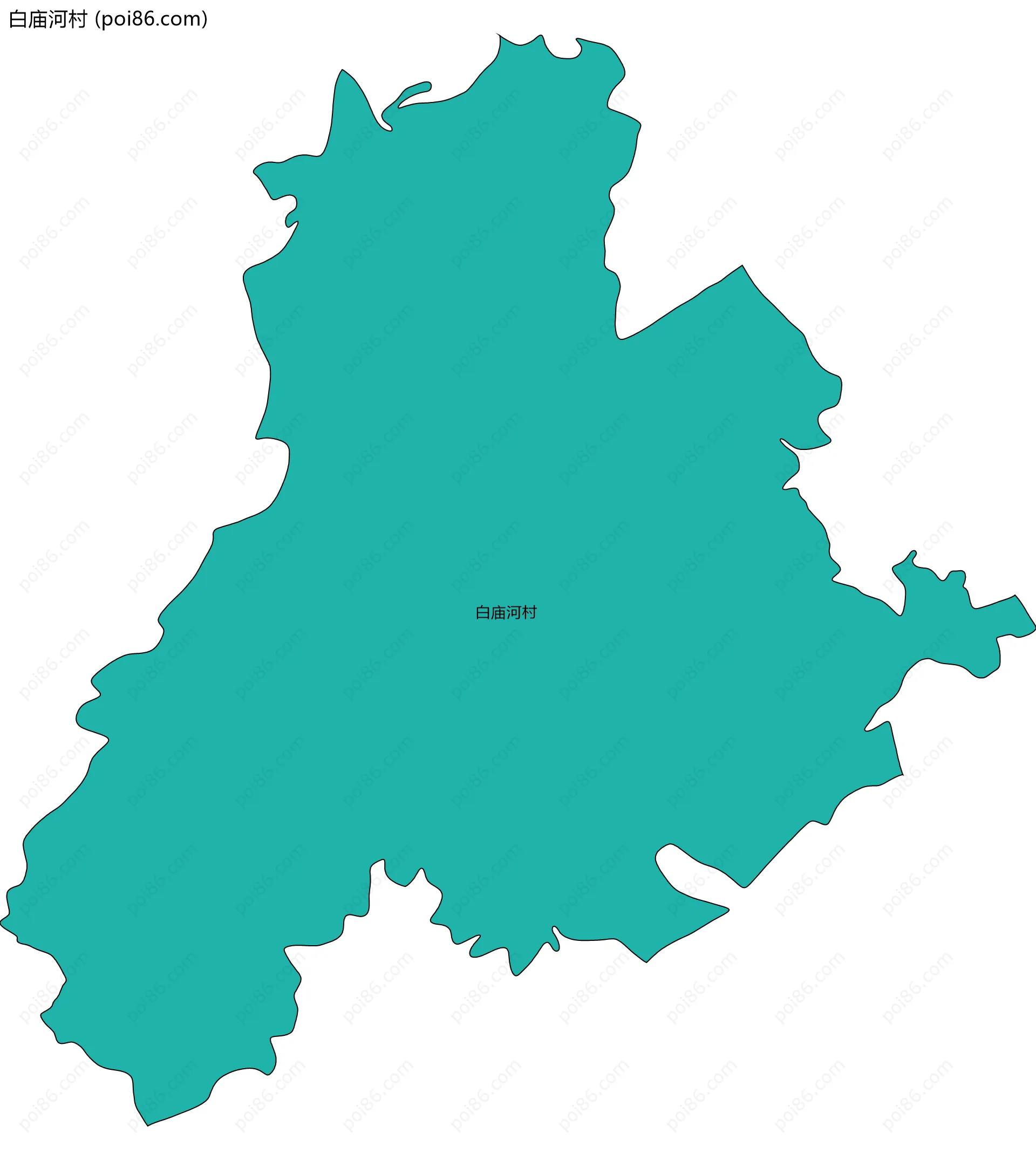 白庙河村边界地图