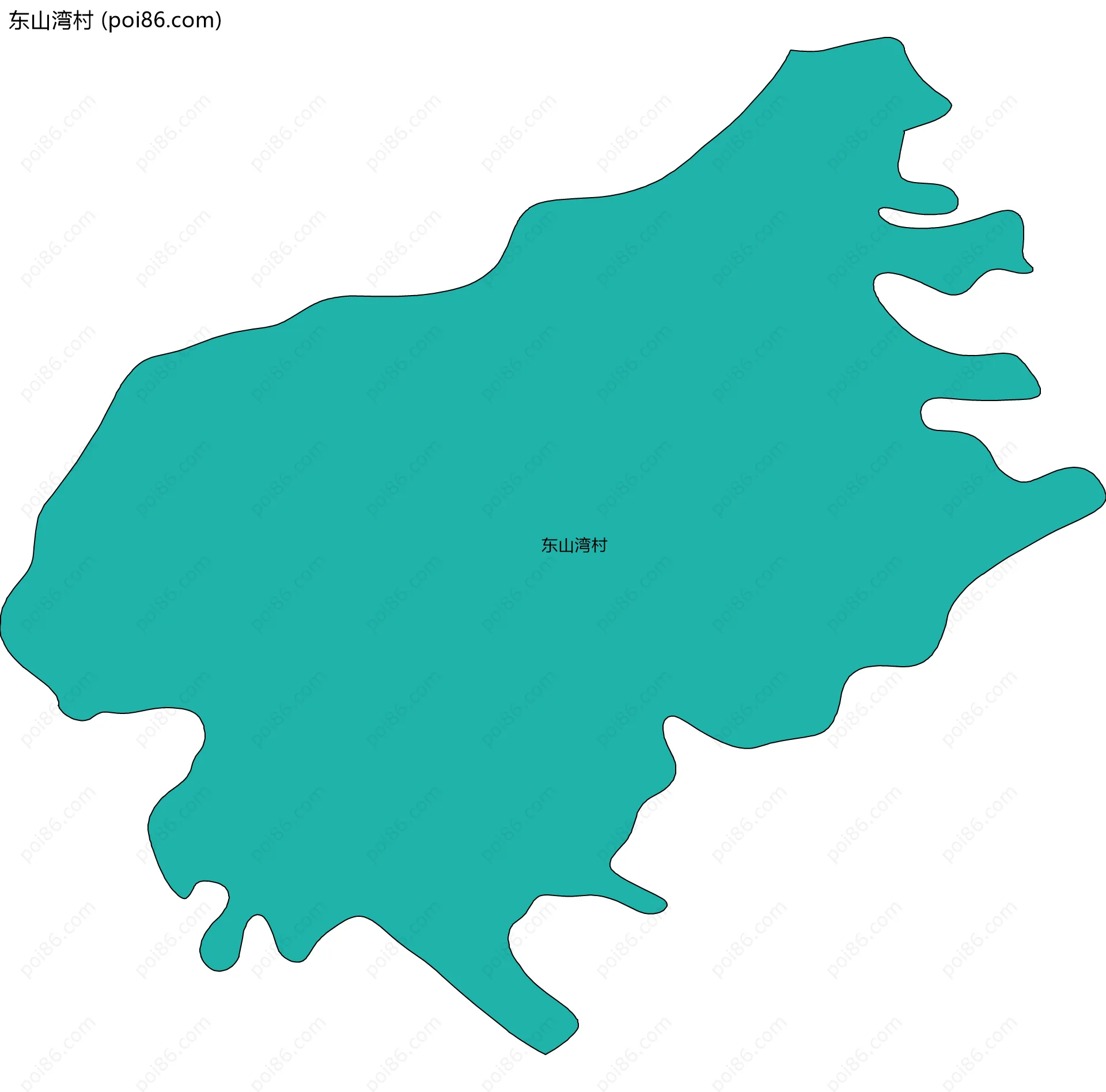 东山湾村边界地图