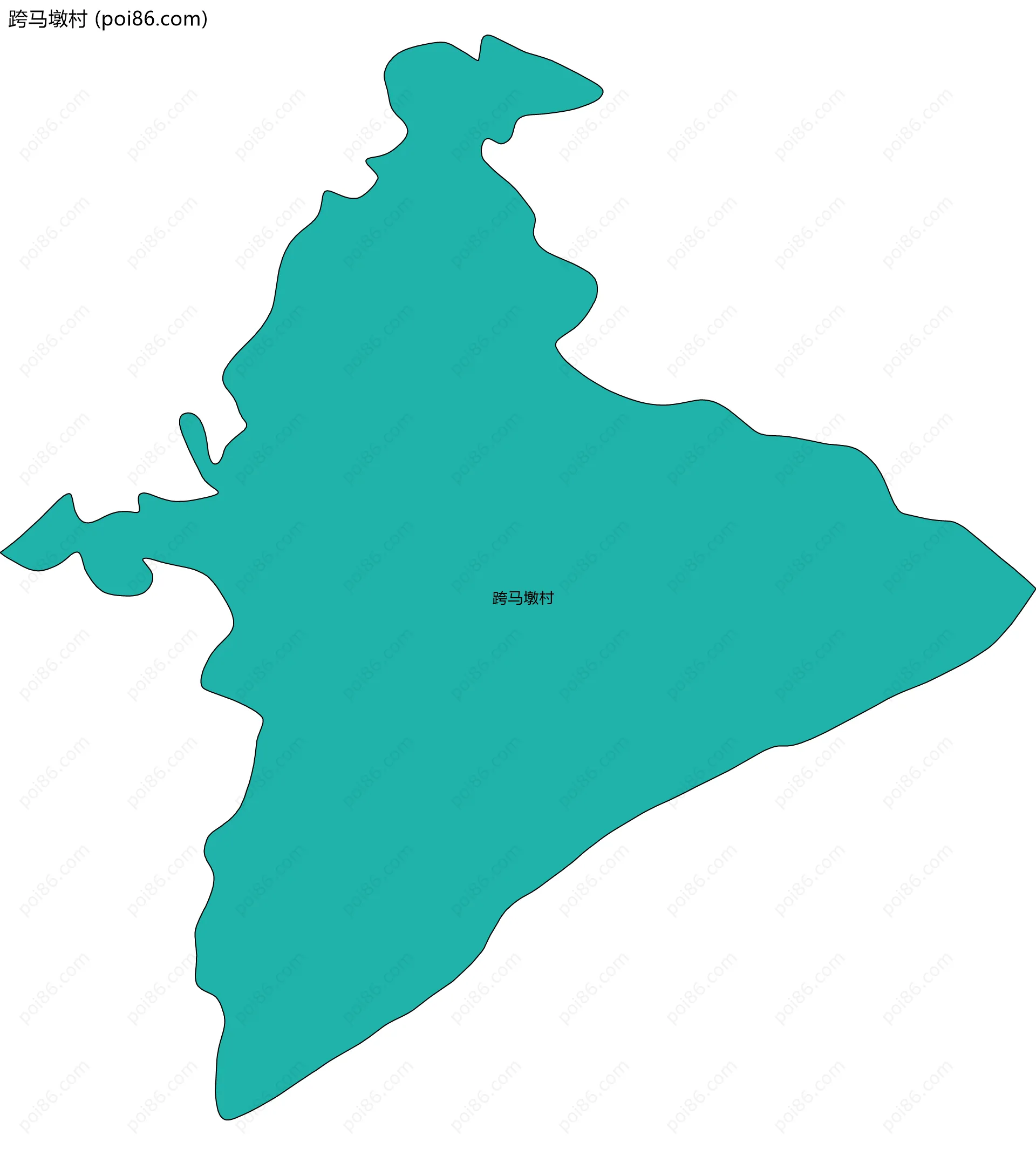 跨马墩村边界地图