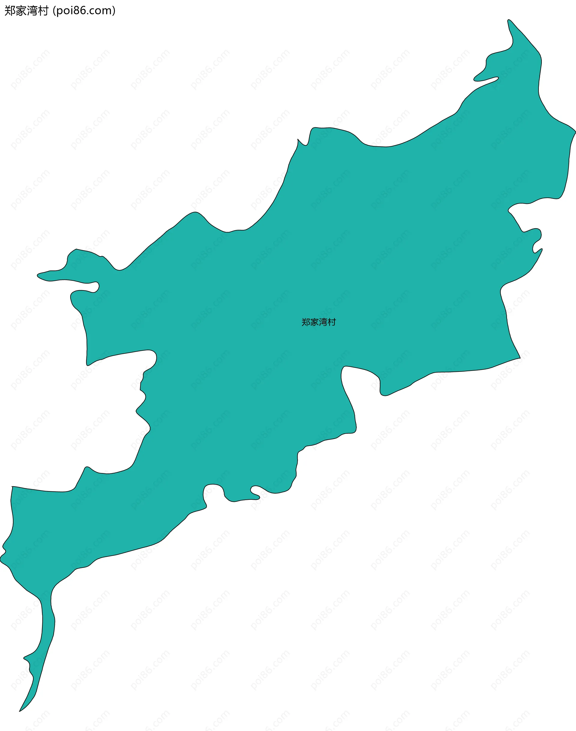 郑家湾村边界地图