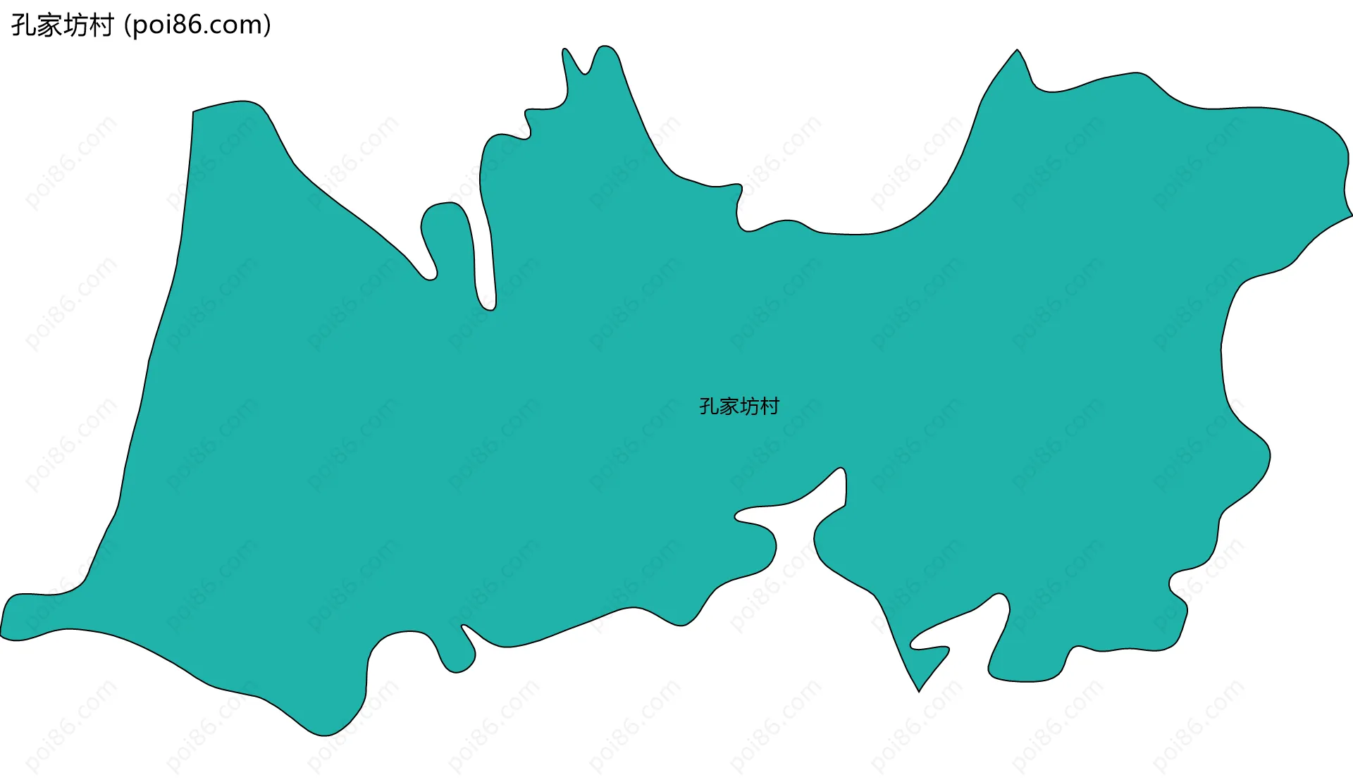 孔家坊村边界地图