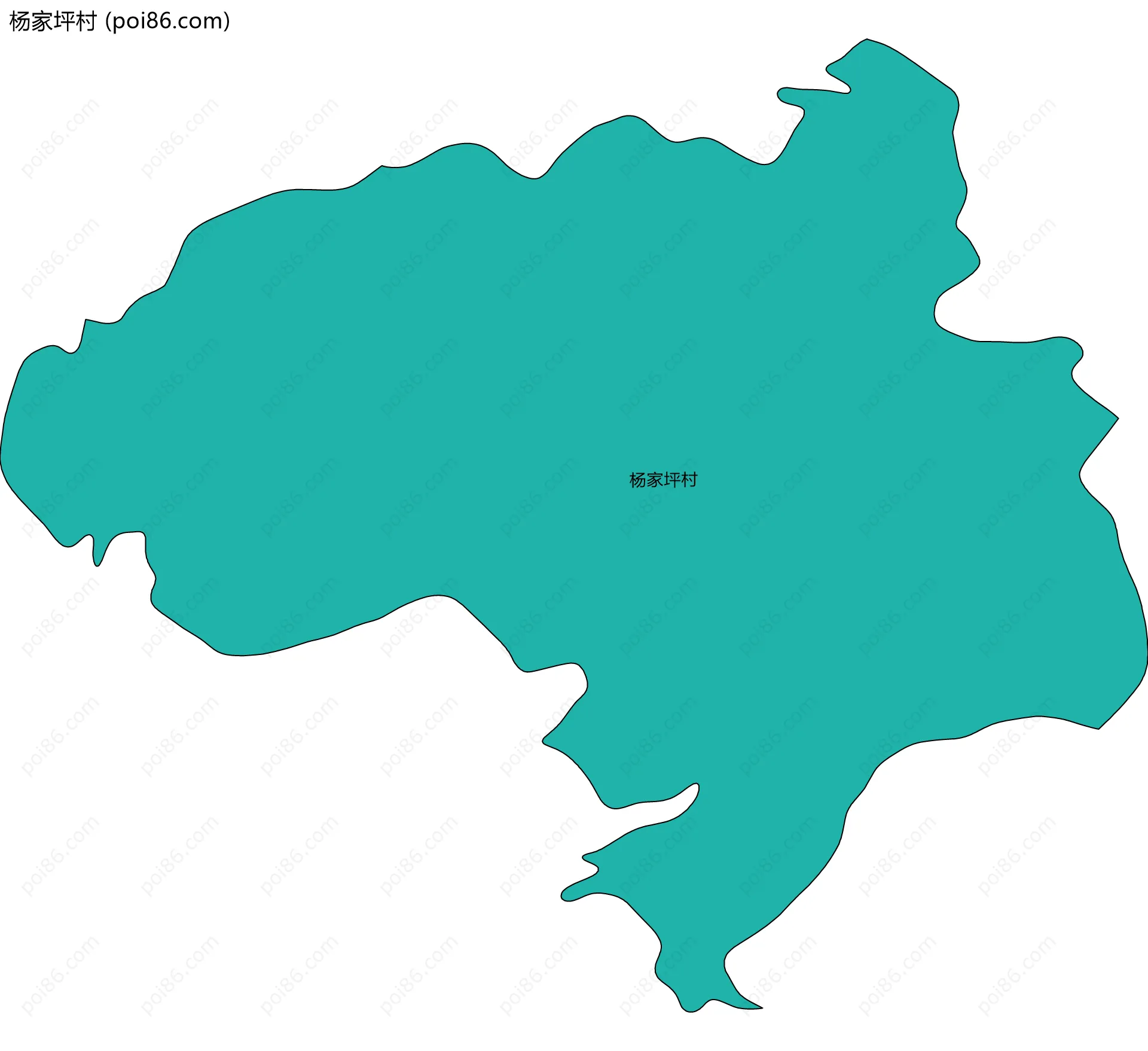 杨家坪村边界地图