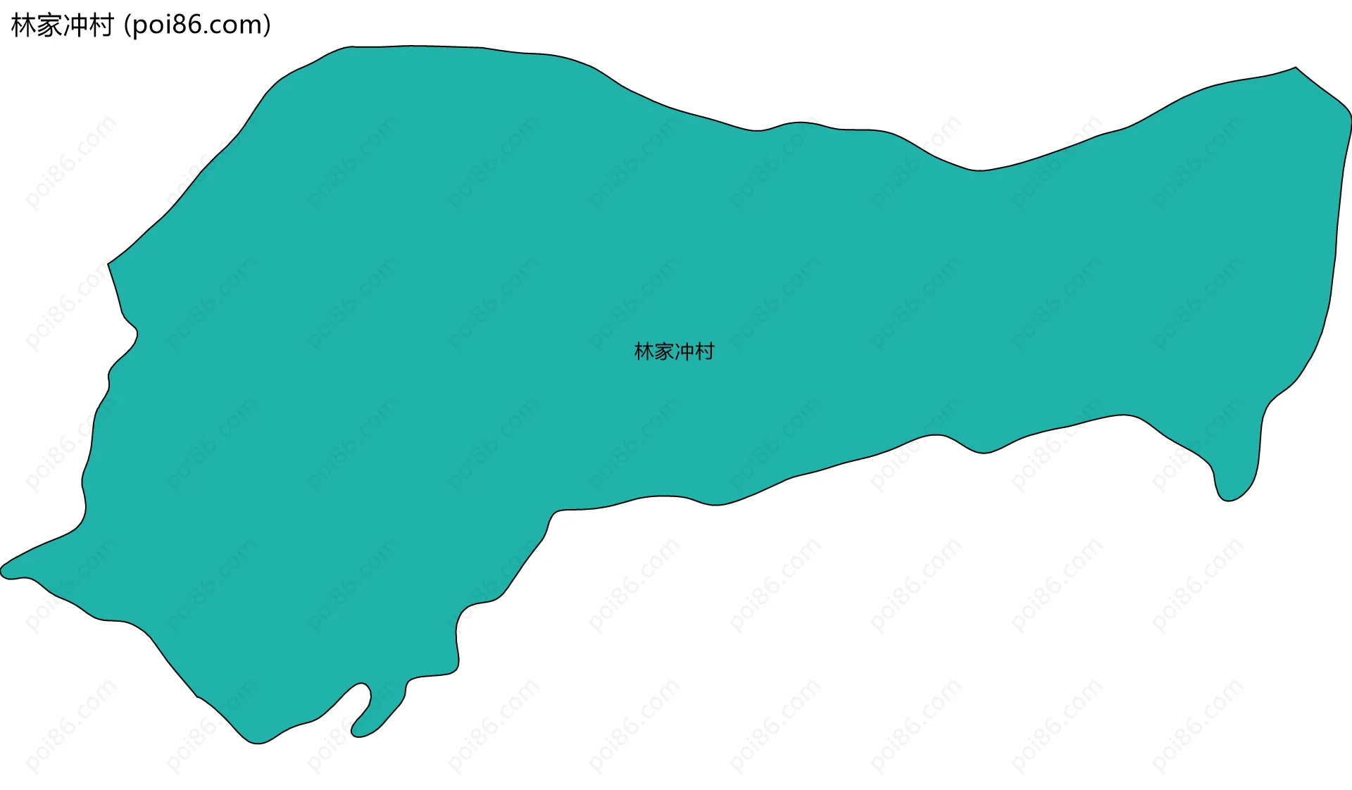 林家冲村边界地图