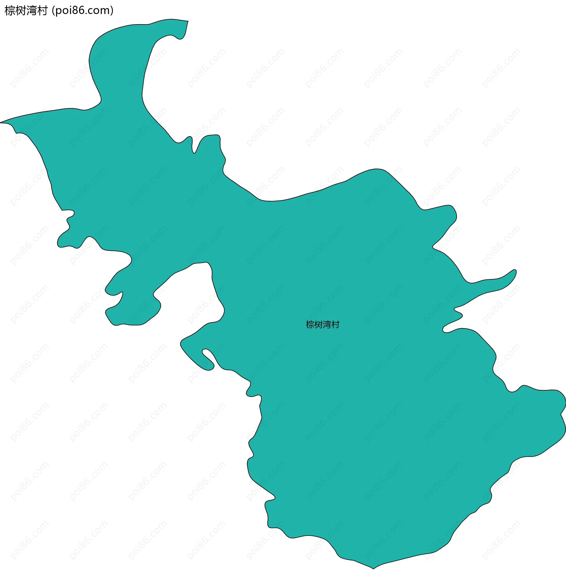 棕树湾村边界地图