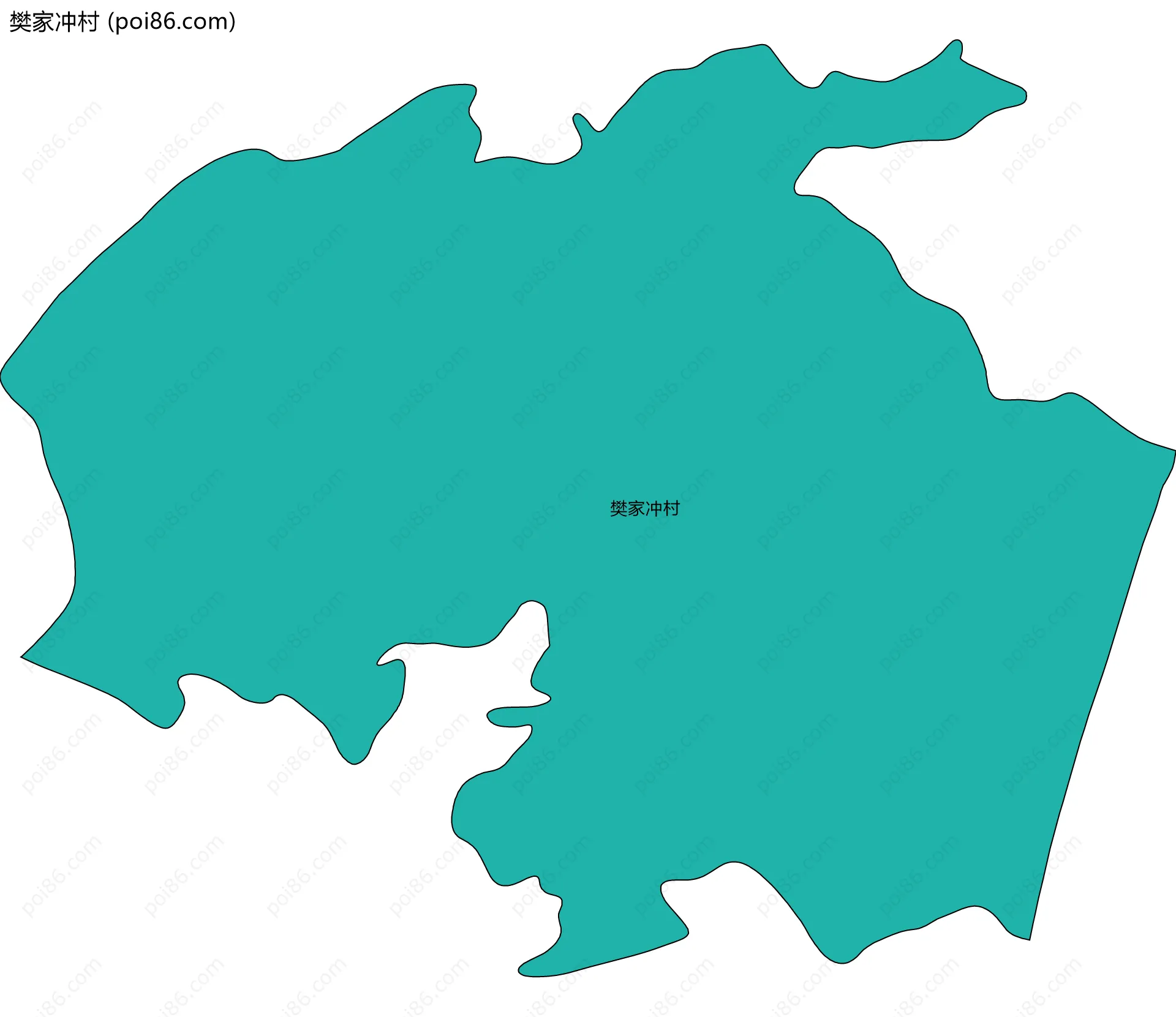 樊家冲村边界地图