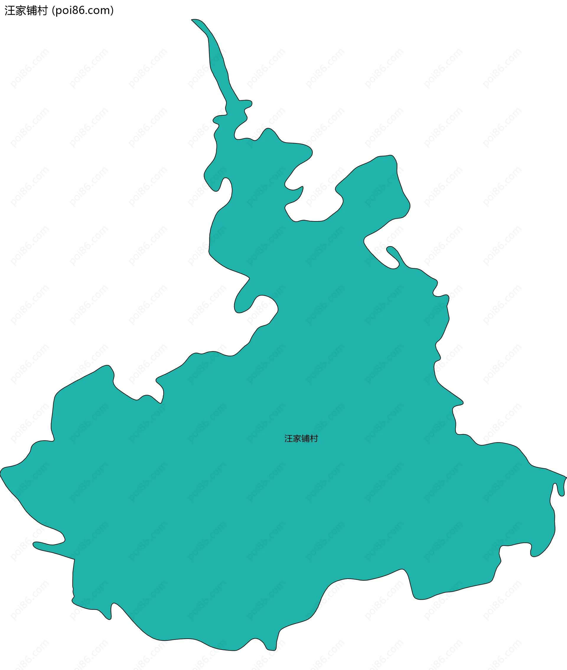 汪家铺村边界地图