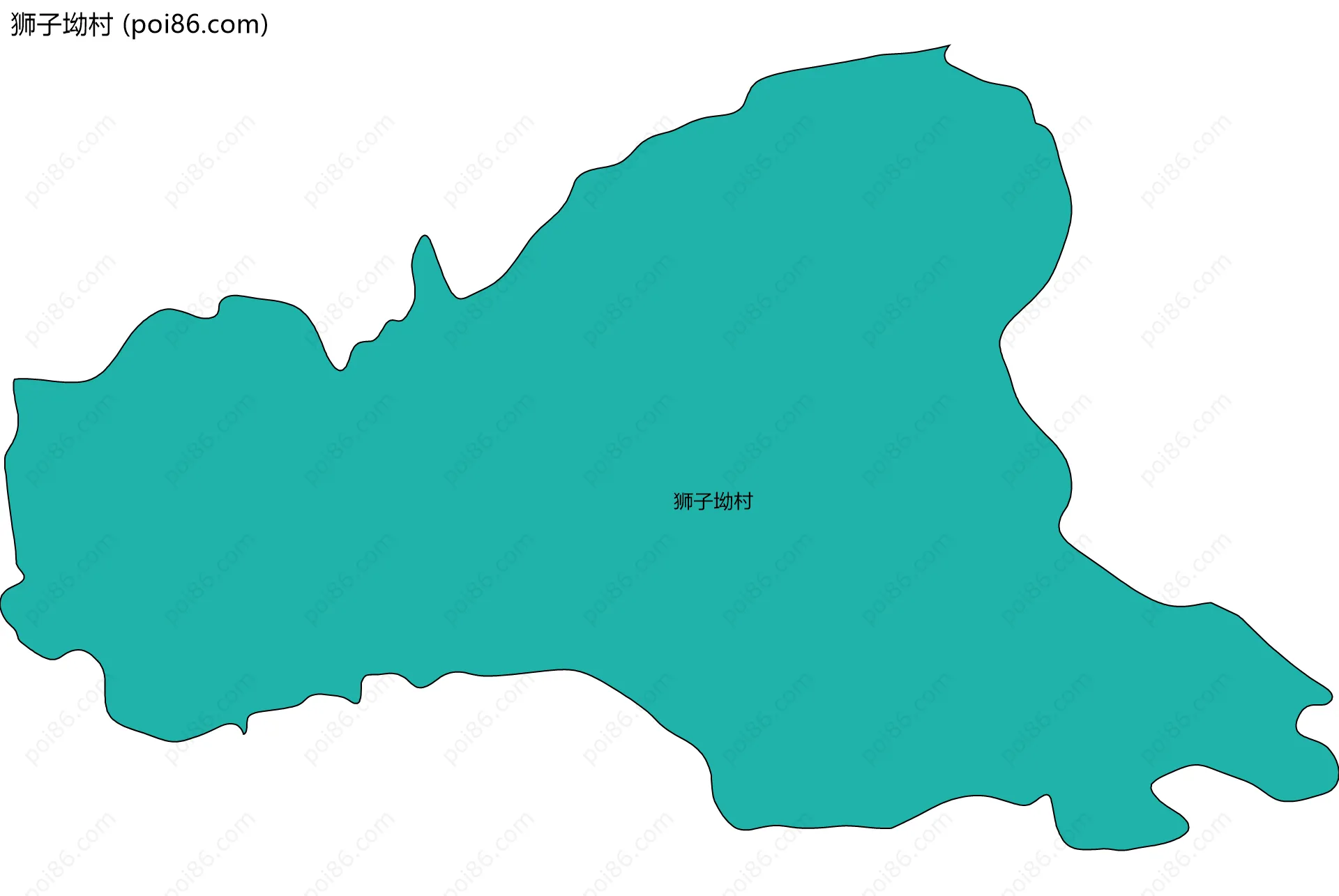 狮子坳村边界地图