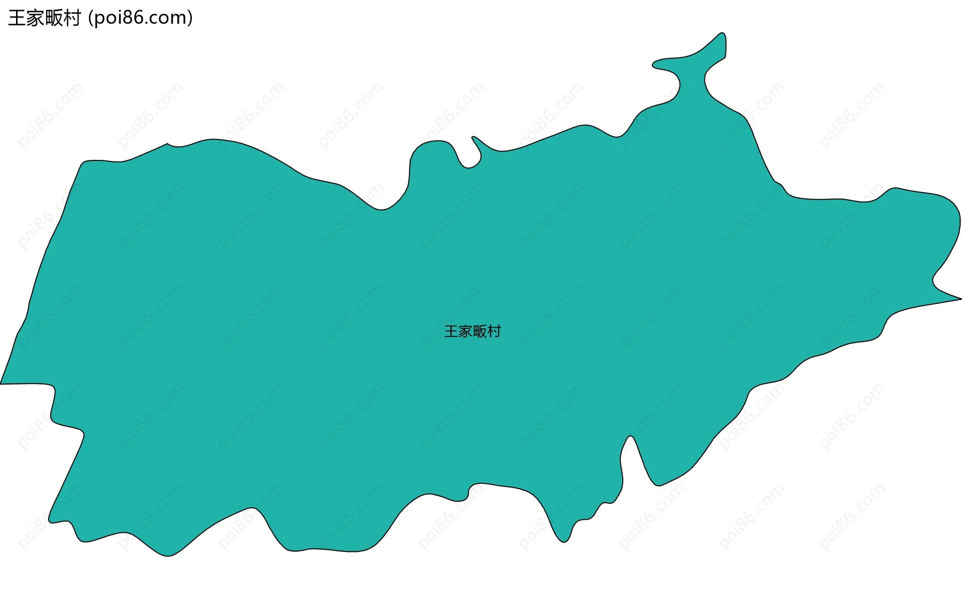 王家畈村边界地图