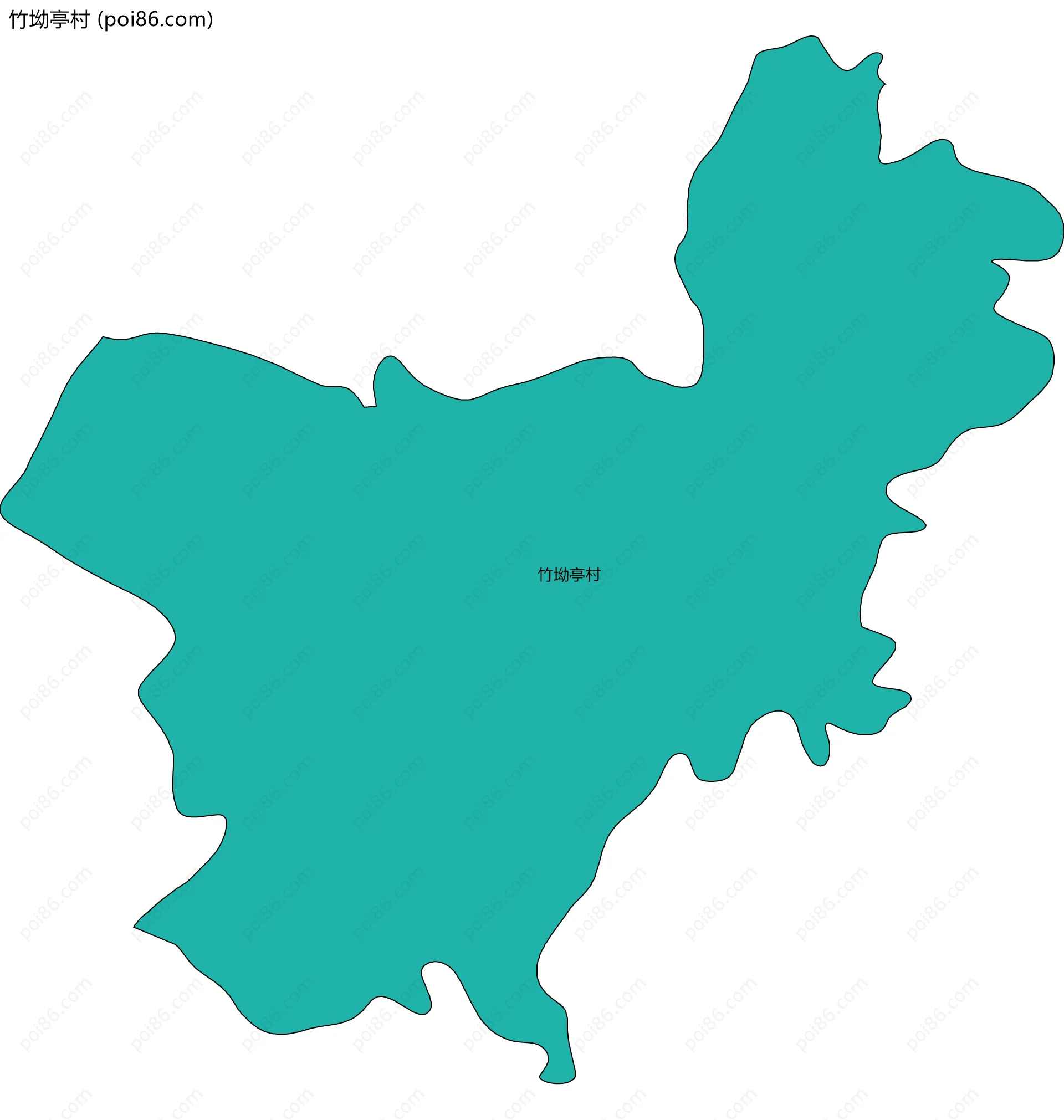 竹坳亭村边界地图