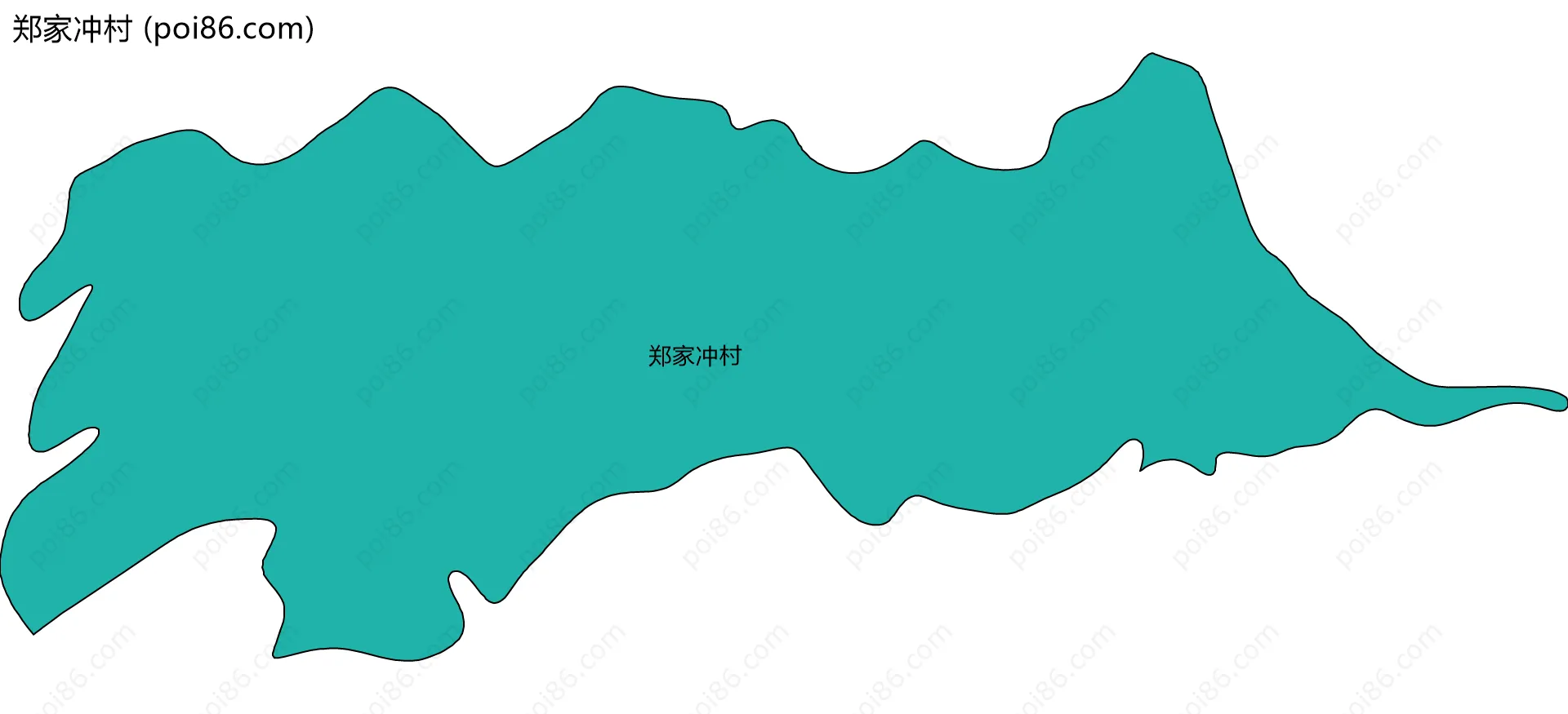 郑家冲村边界地图