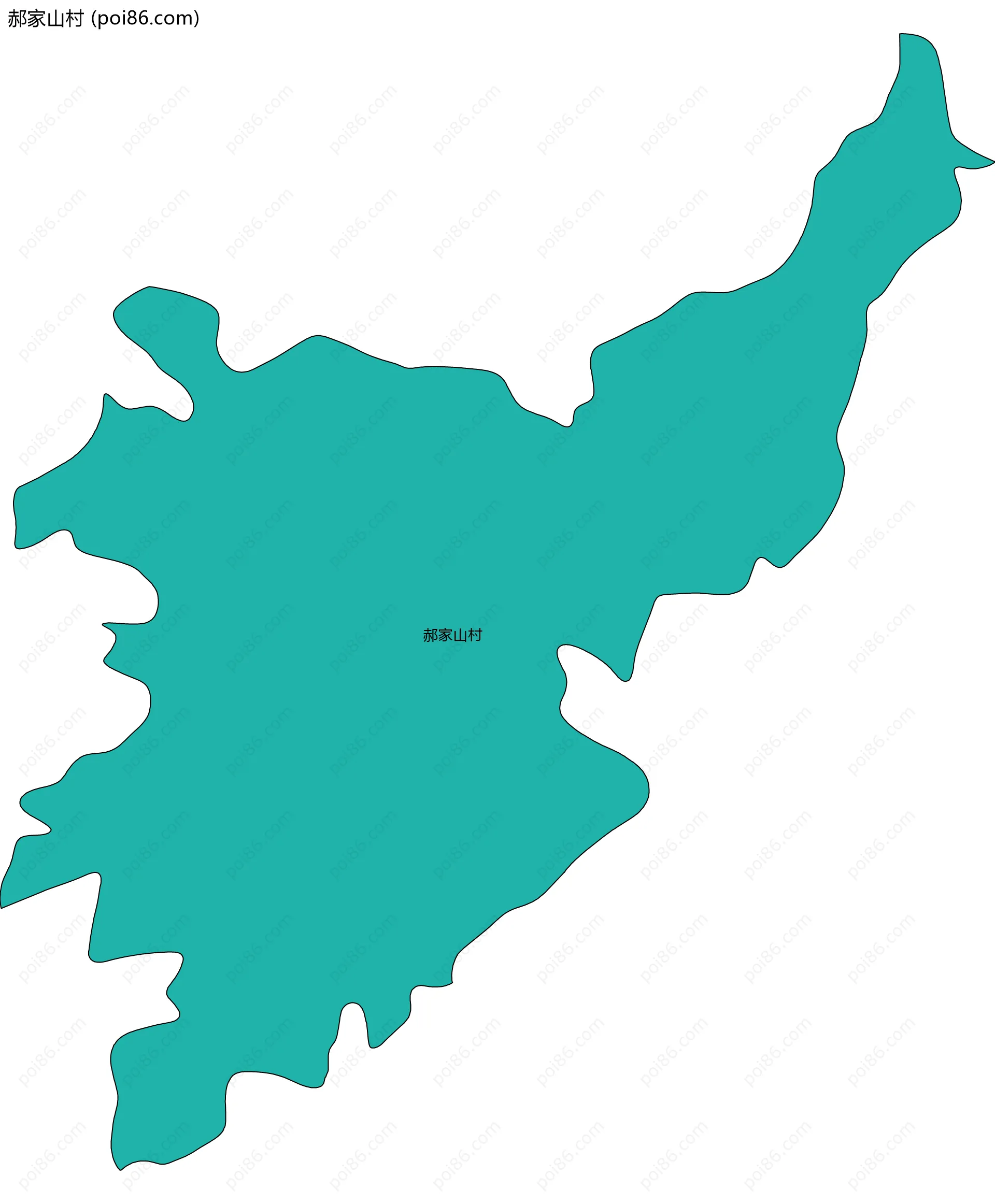 郝家山村边界地图